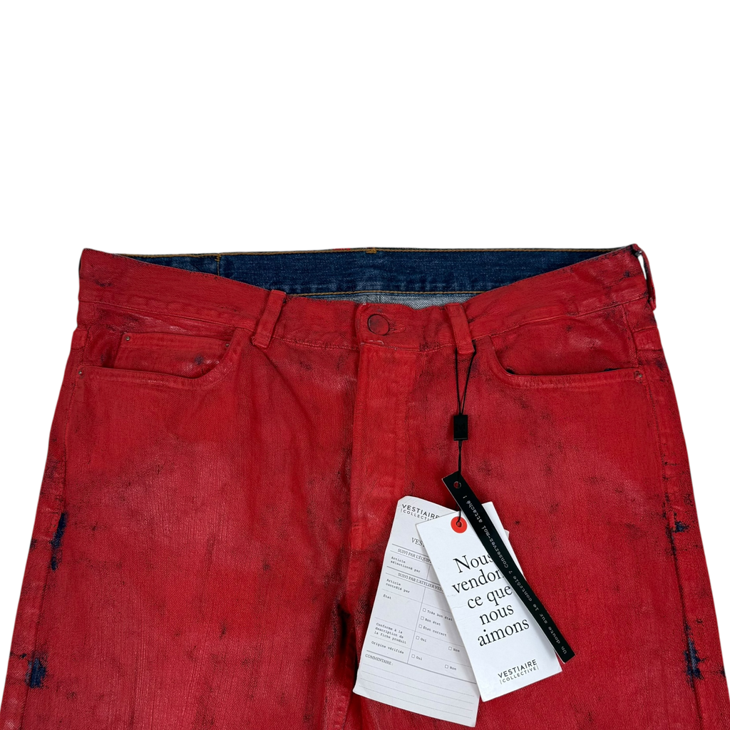 Maison Margiela x H&M 2012 Painted Jeans Red (Size 33”)