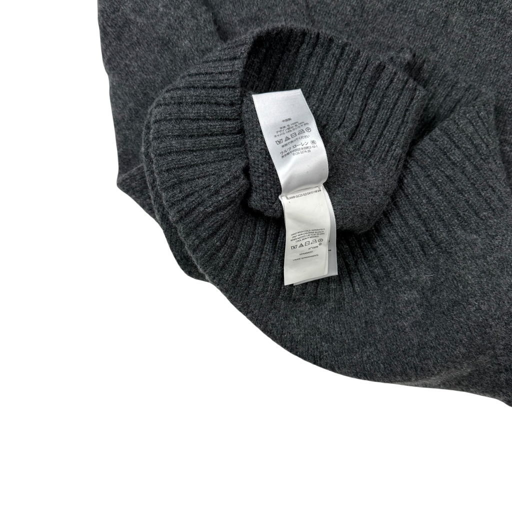 Polo Ralph Lauren ‘Geaky Bear’ Intarsia Knit Wool Sweatshirt Grey (fits M-L)