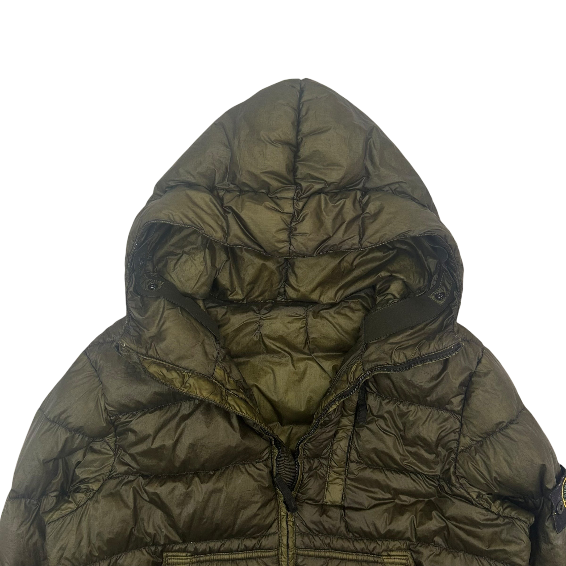 2015 Stone Island Garment Dyed Down Puffer Jacket Khaki Green (Fits M/L)