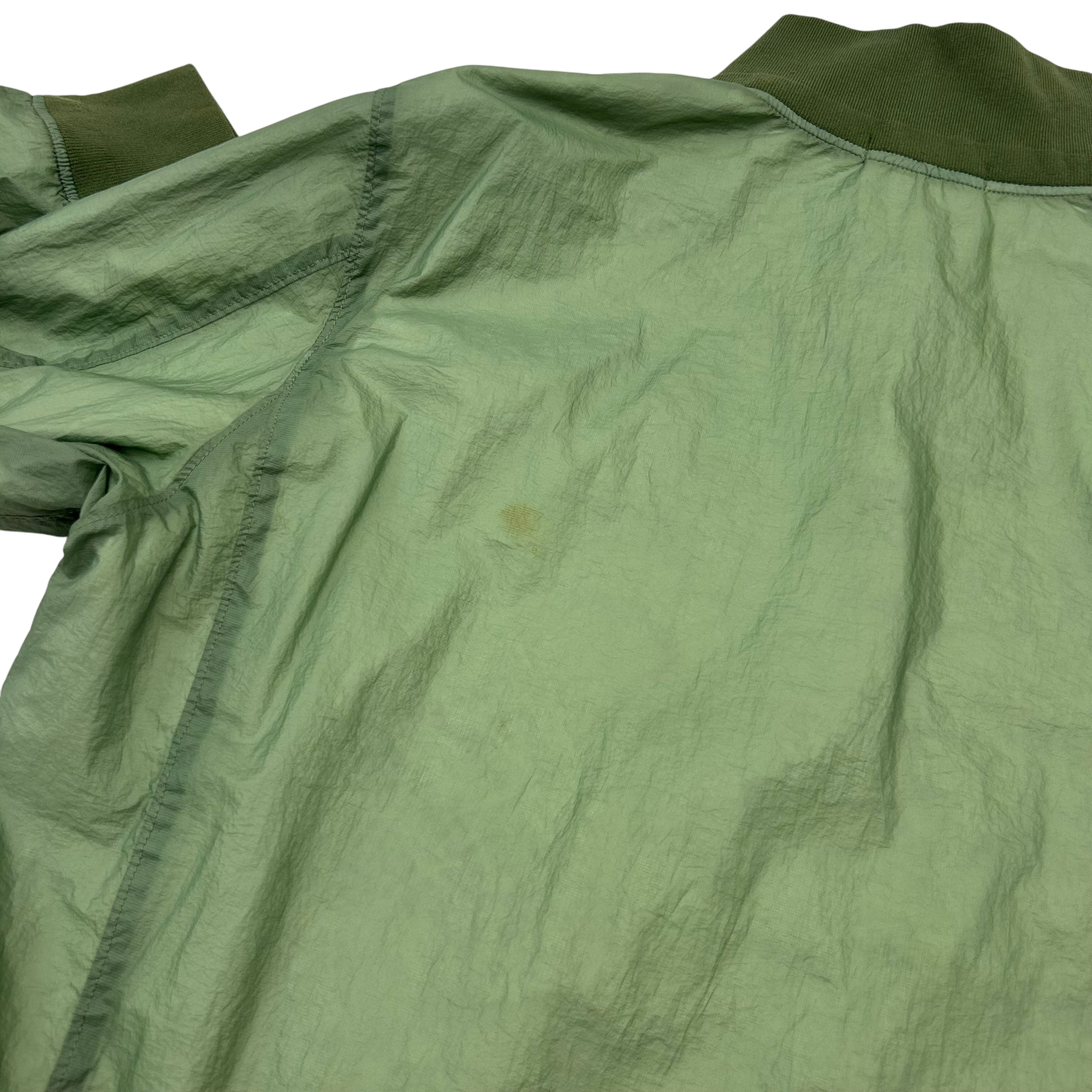 2009 Stone Island Hyperlight Nylon Mesh Badge Jacket Sage Green (Fits L/XL)