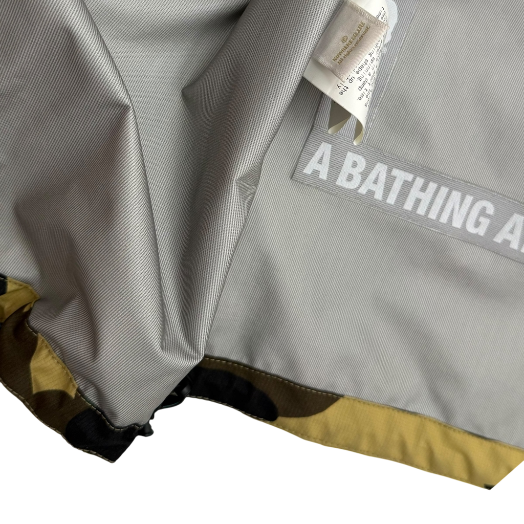 BAPE (A Bathing Ape) Gore-Tex 1st Camo Shell Zip-Up Hooded Jacket Yellow (Fits M-L)