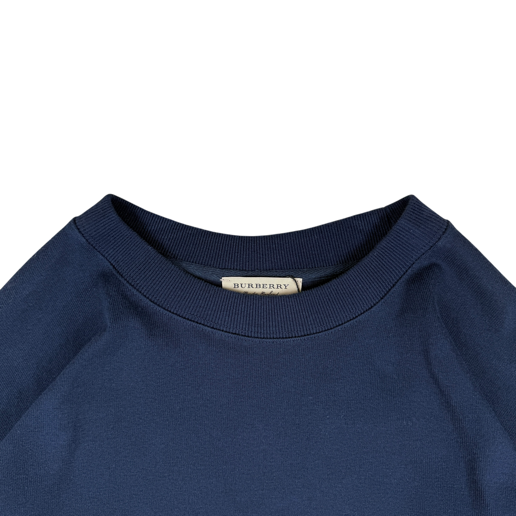 Burberry Big Logo Spellout Sweatshirt Navy (Fits M-L)