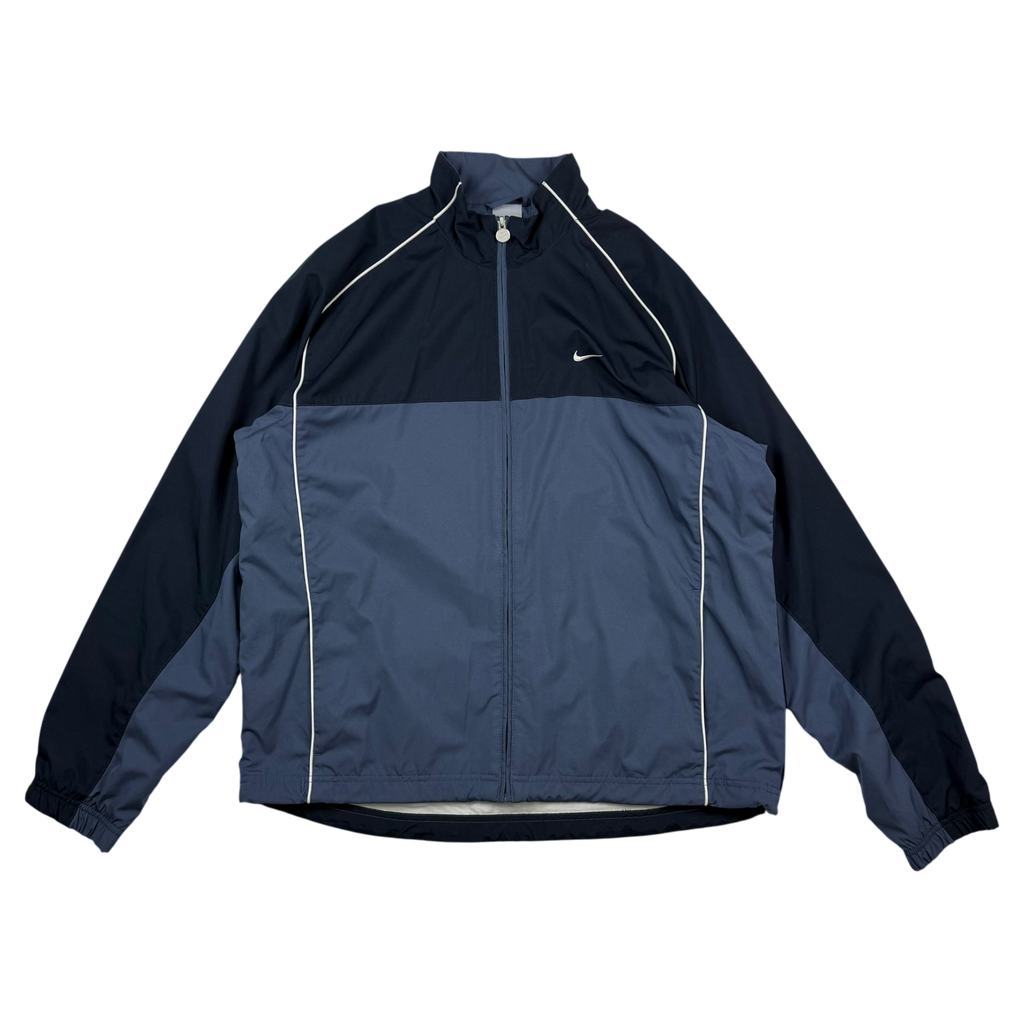 Nike 00s Embroidered Logo Piping Track Jacket Blue/Navy (part of set) (Size L)