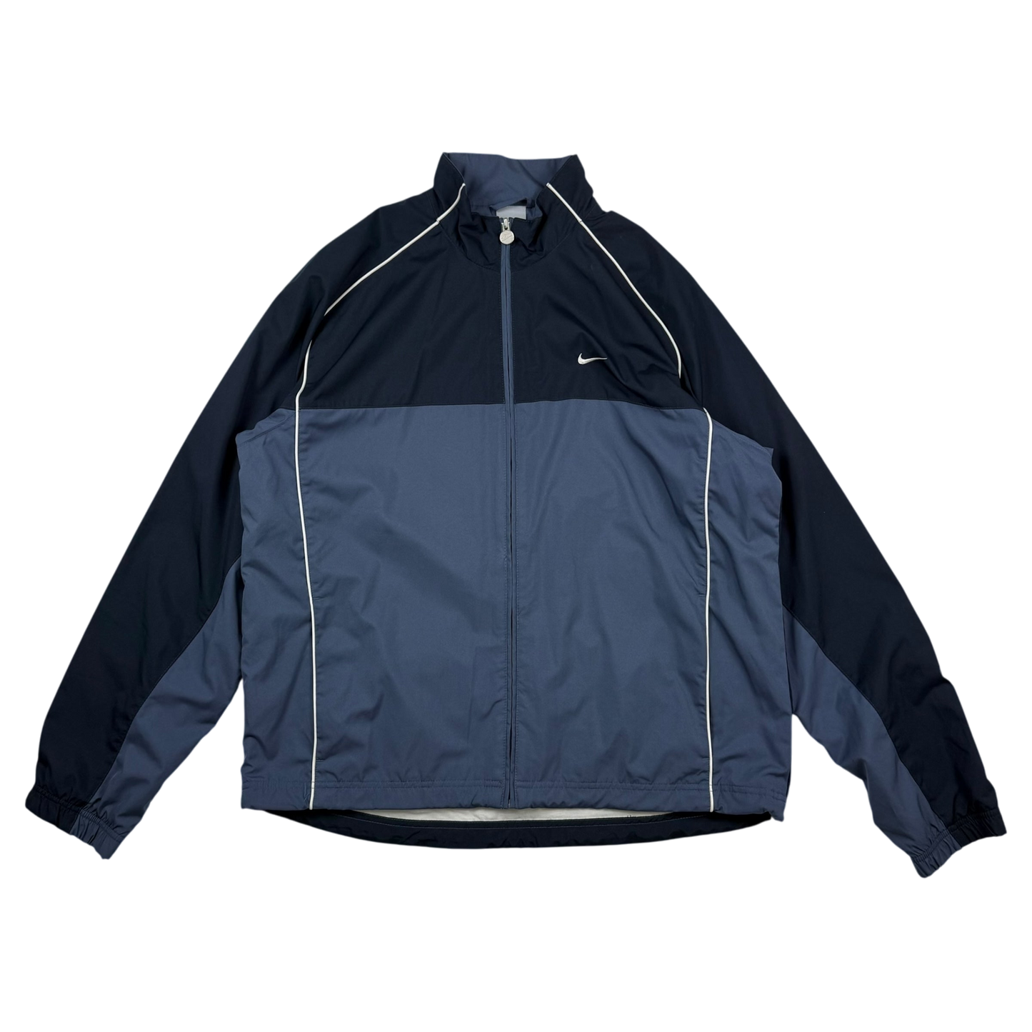 Nike 00s Embroidered Logo Piping Track Jacket Blue/Navy (part of set) (Size L)