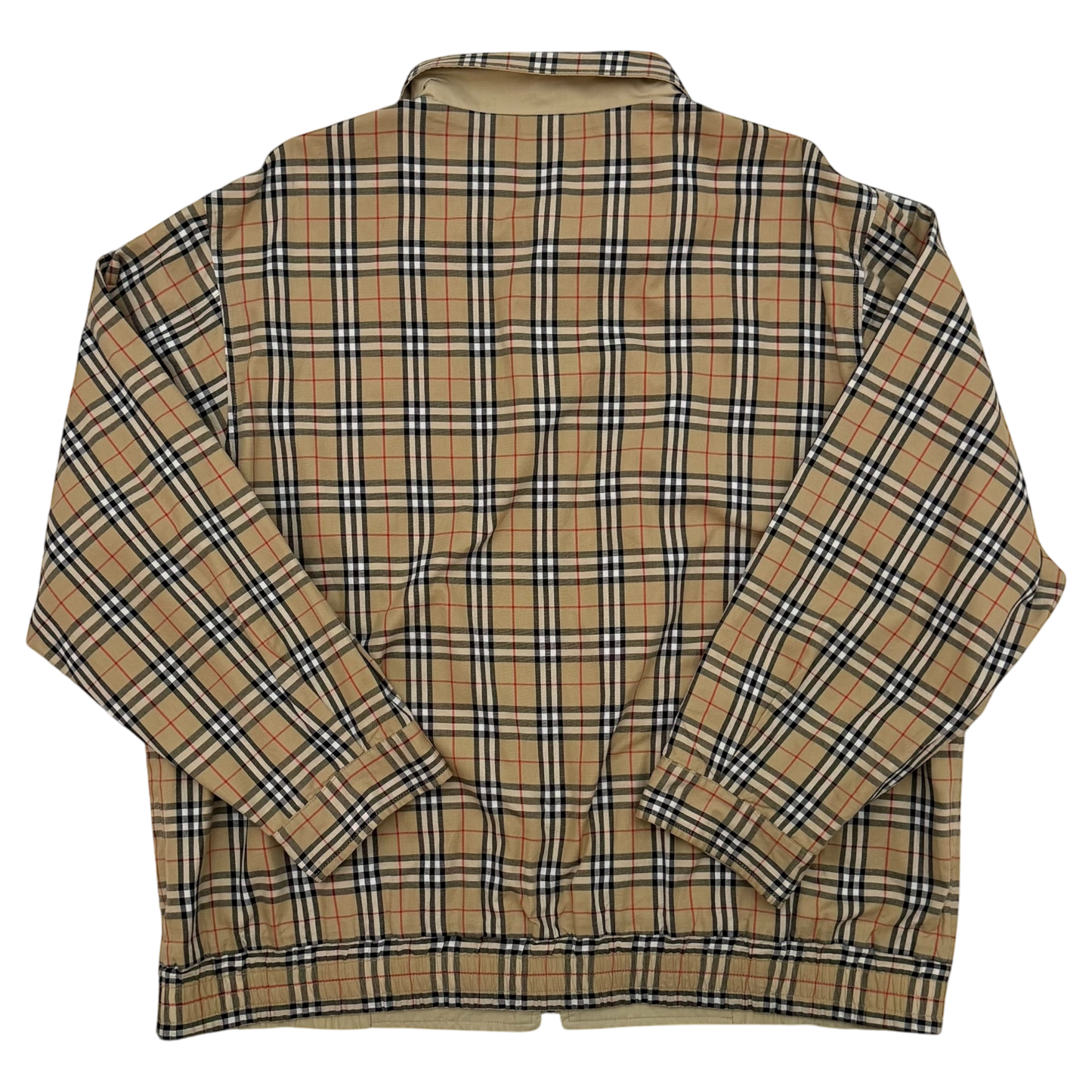 Burberry 90s Nova Check Reversible Harrington Jacket Beige (Fits XL)