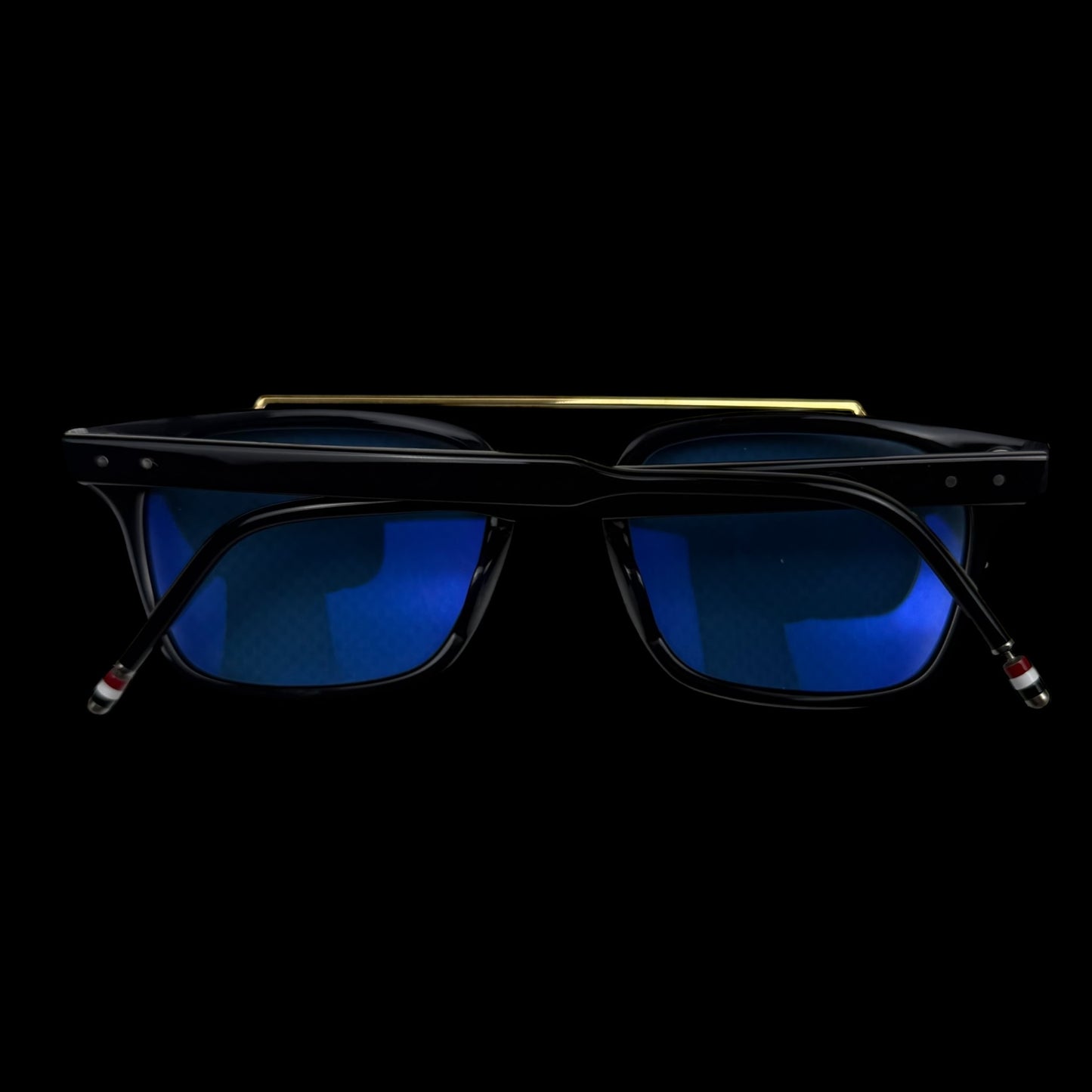 Thom Browne New York Square Sunglasses Navy/Gold