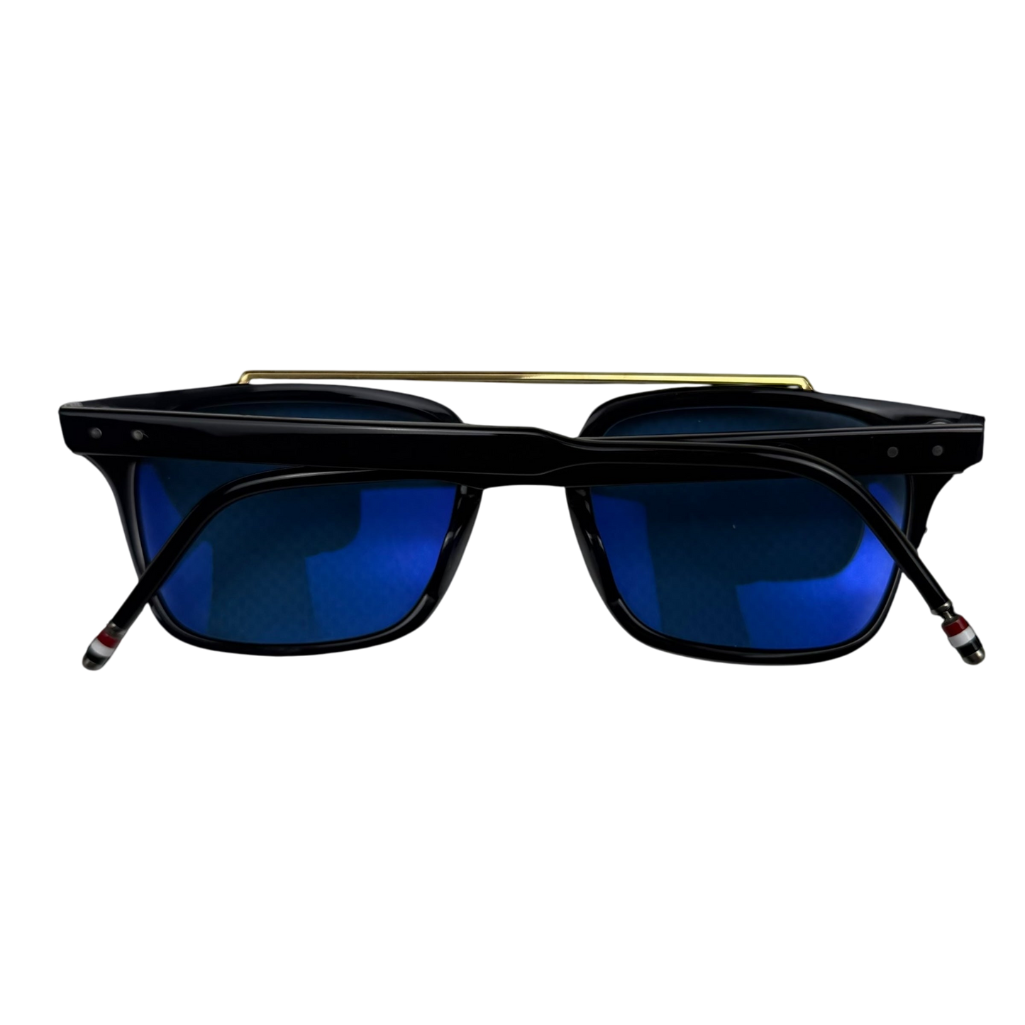 Thom Browne New York Square Sunglasses Navy/Gold