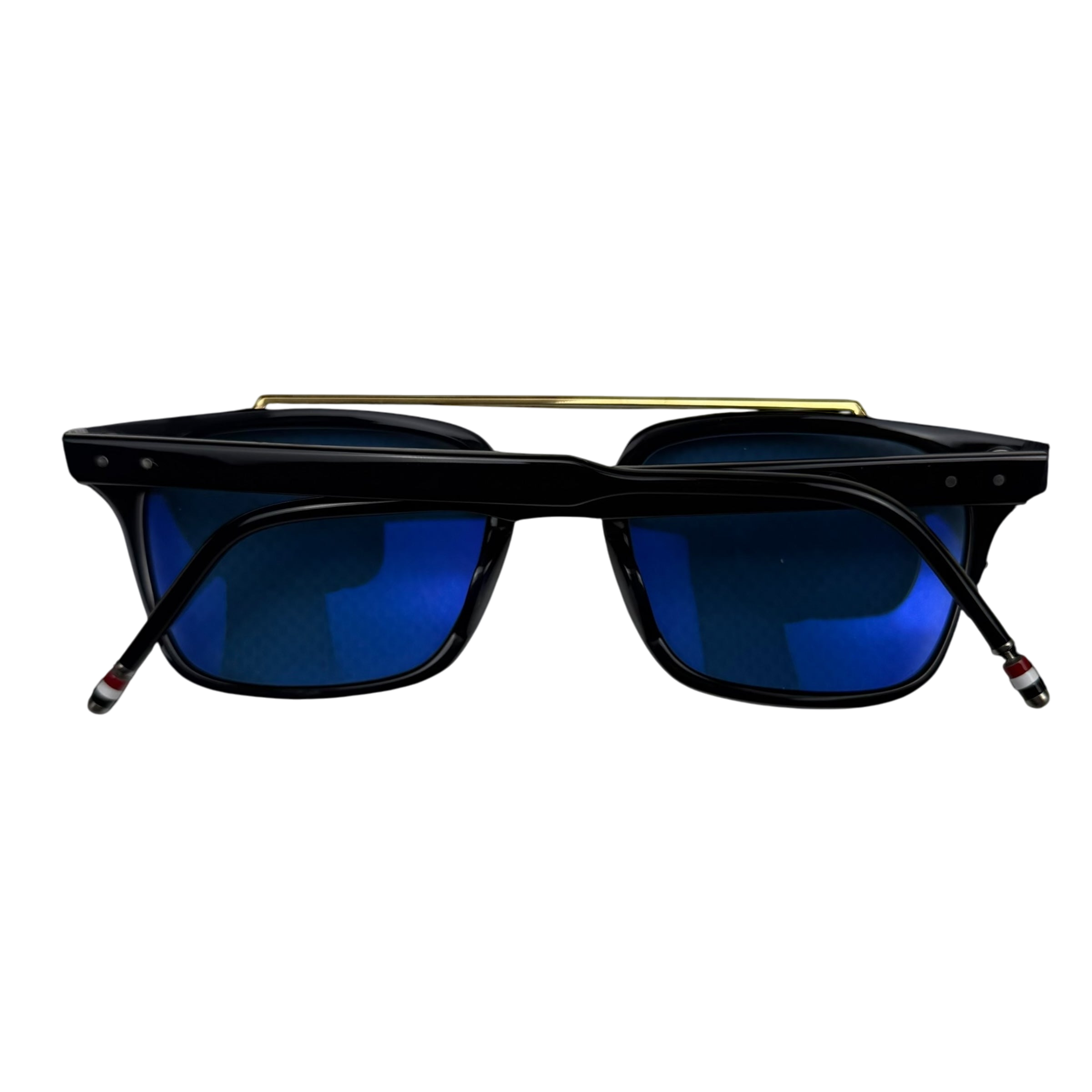 Thom Browne New York Square Sunglasses Navy/Gold