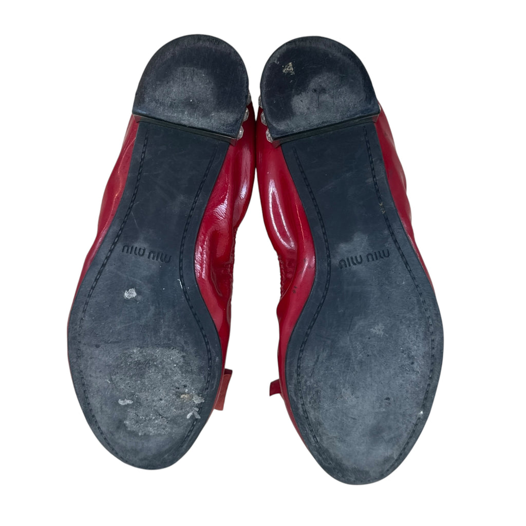 Miu Miu Red Patent flats