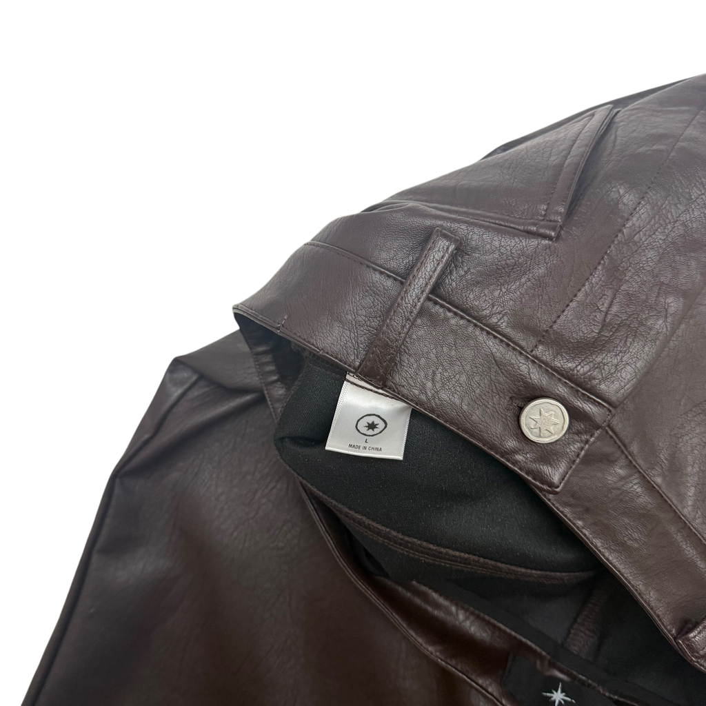 Ranger Cartel SS 2023 Flared Leather Brown Pants (Size L)