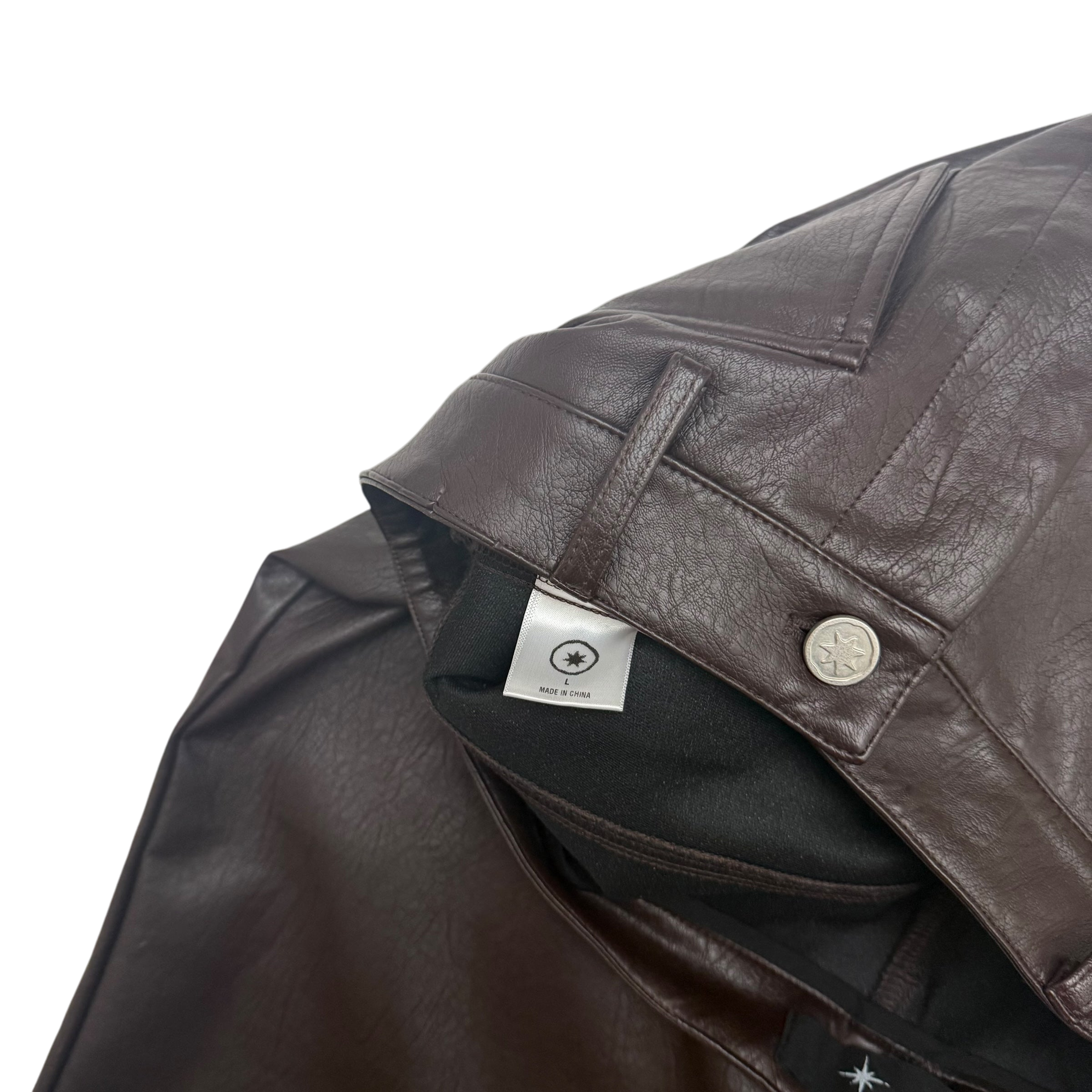 Ranger Cartel SS 2023 Flared Leather Brown Pants (Size L)