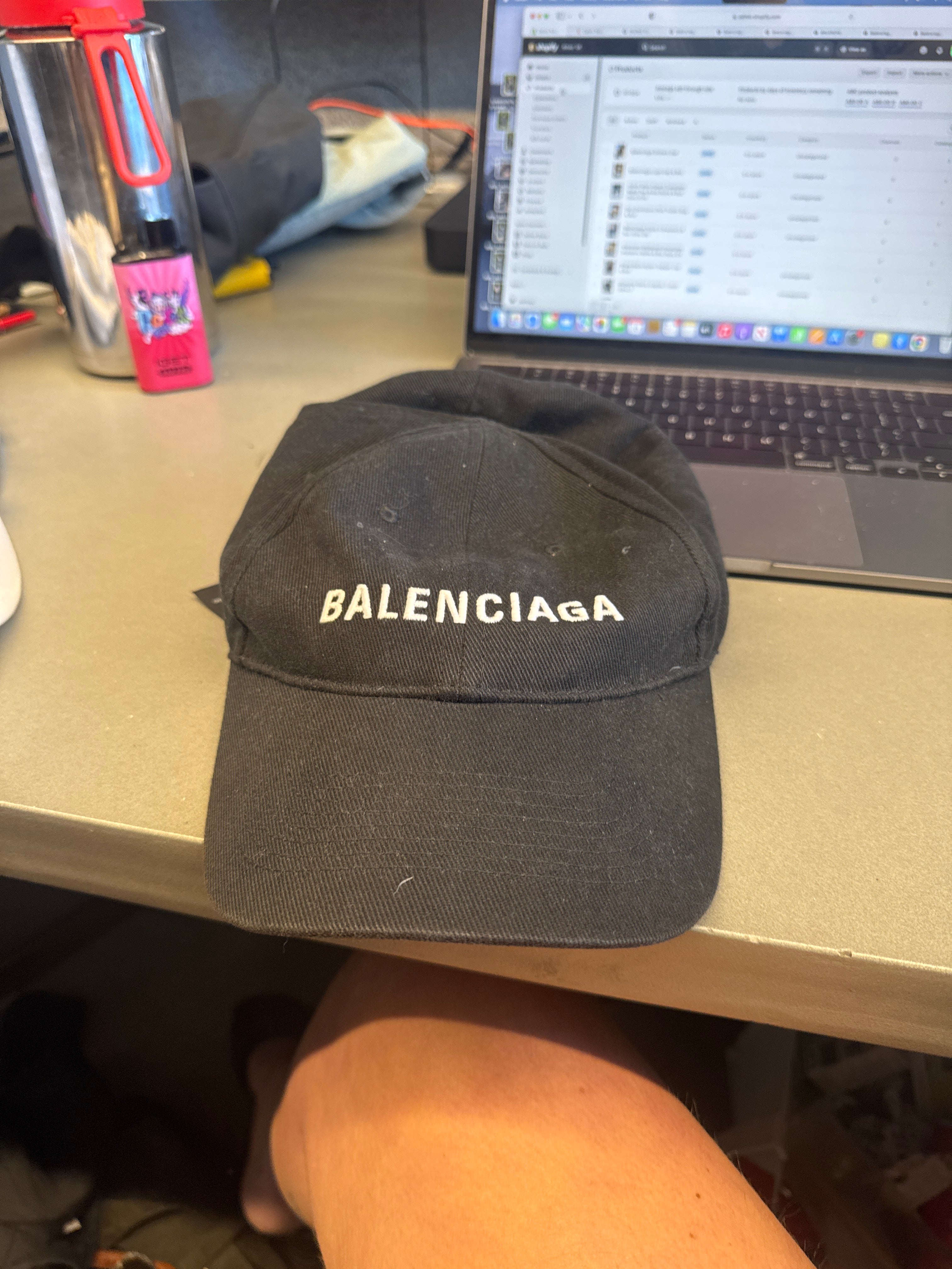 Balenciaga Archetype Embroidered-Logo Cap Black