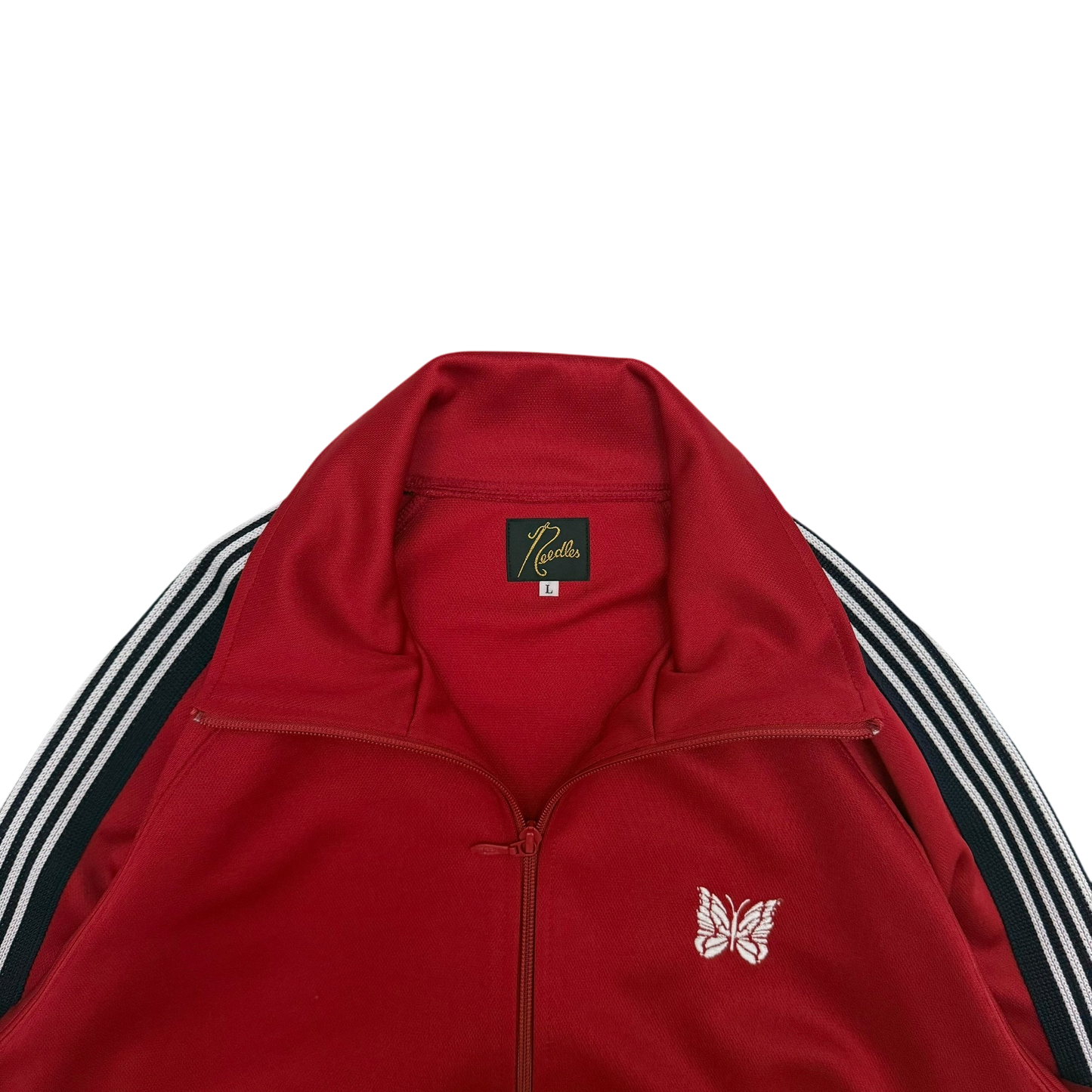 Needles Poly Smooth Track Jacket Red / Black (Size L)