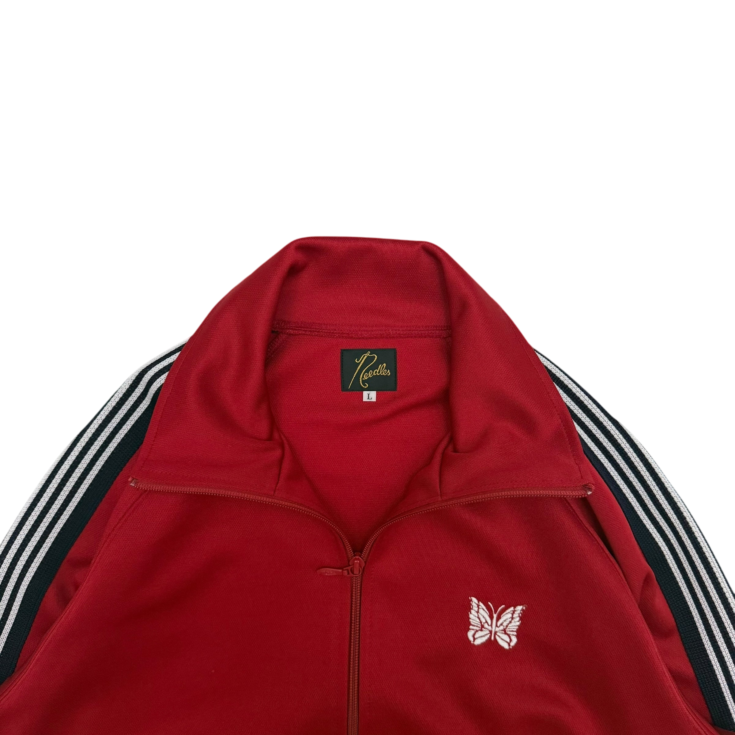Needles Poly Smooth Track Jacket Red / Black (Size L)