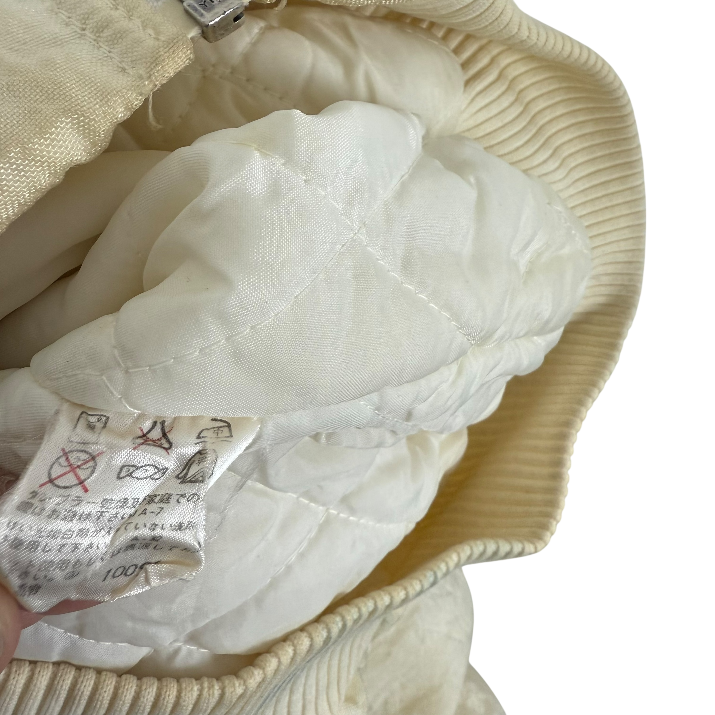 Issey Miyake Tsumori Chisato Sport 80s Padded Bomber Jacket Cream (Fits S-L)