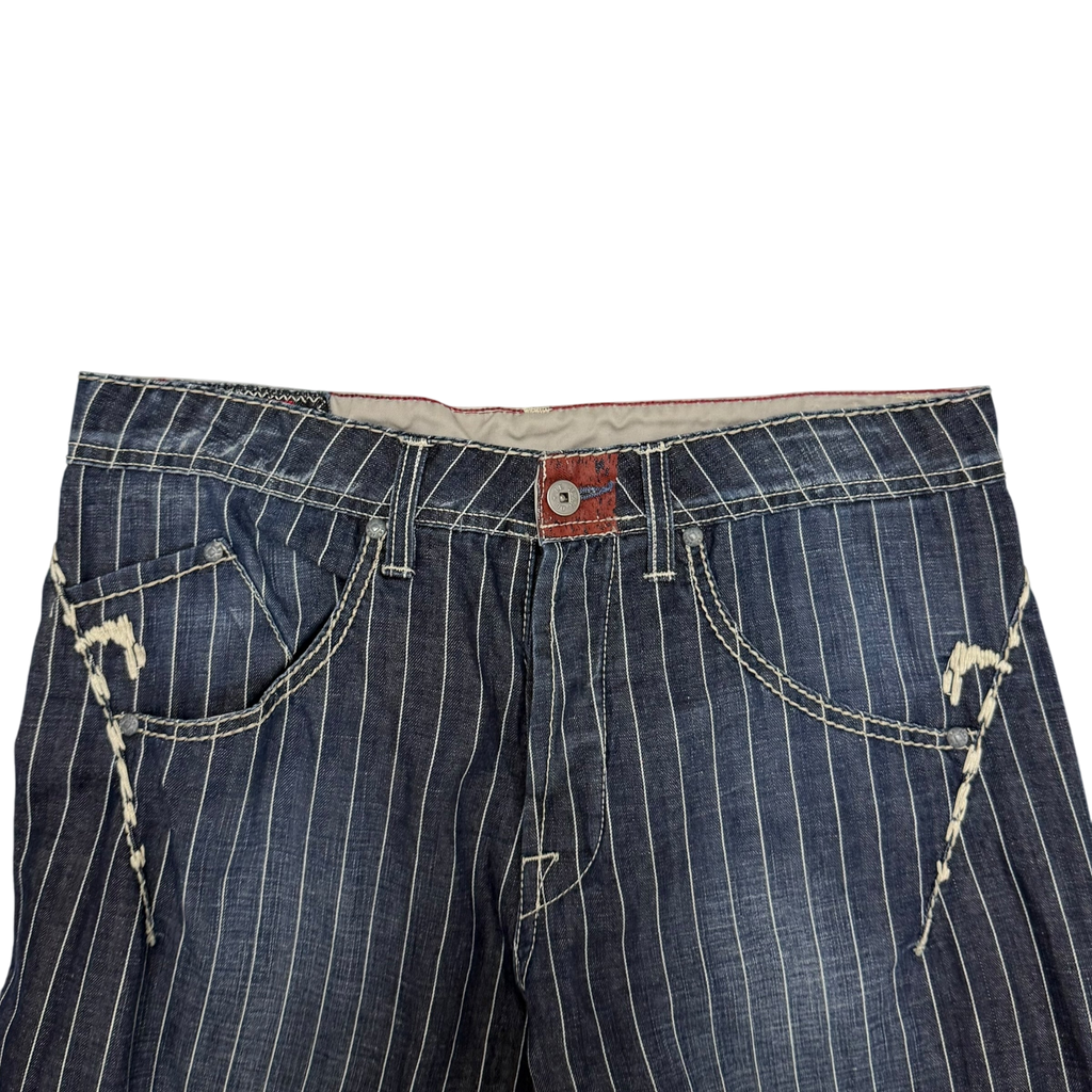 Marithé François Girbaud 2000s Pinstripe Jeans (Fits 32”)