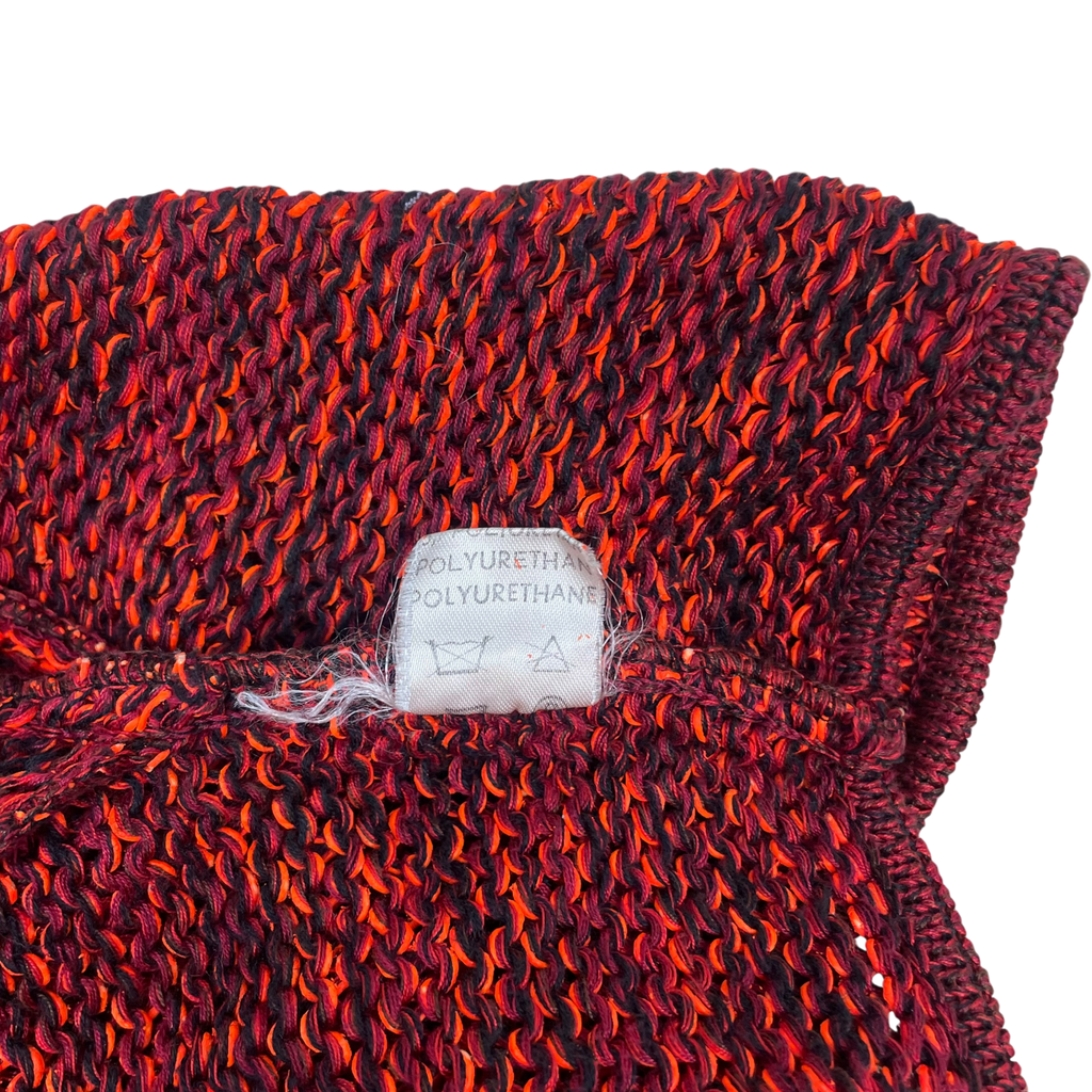 Jean Paul Gaultier Equator 1/4 Zip Cropped Knit Polo Jumper Orange (Size S)