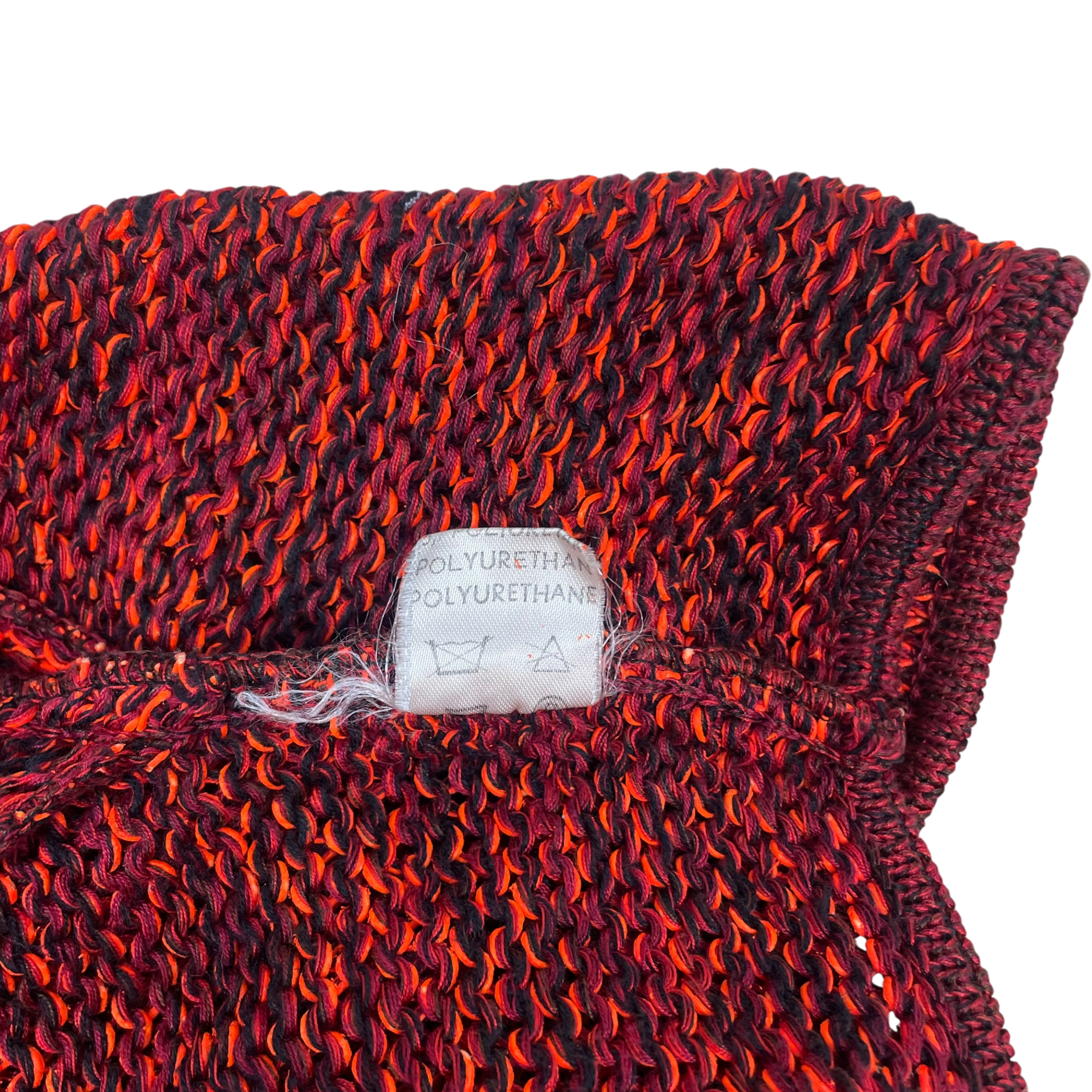Jean Paul Gaultier Equator 1/4 Zip Cropped Knit Polo Jumper Orange (Size S)