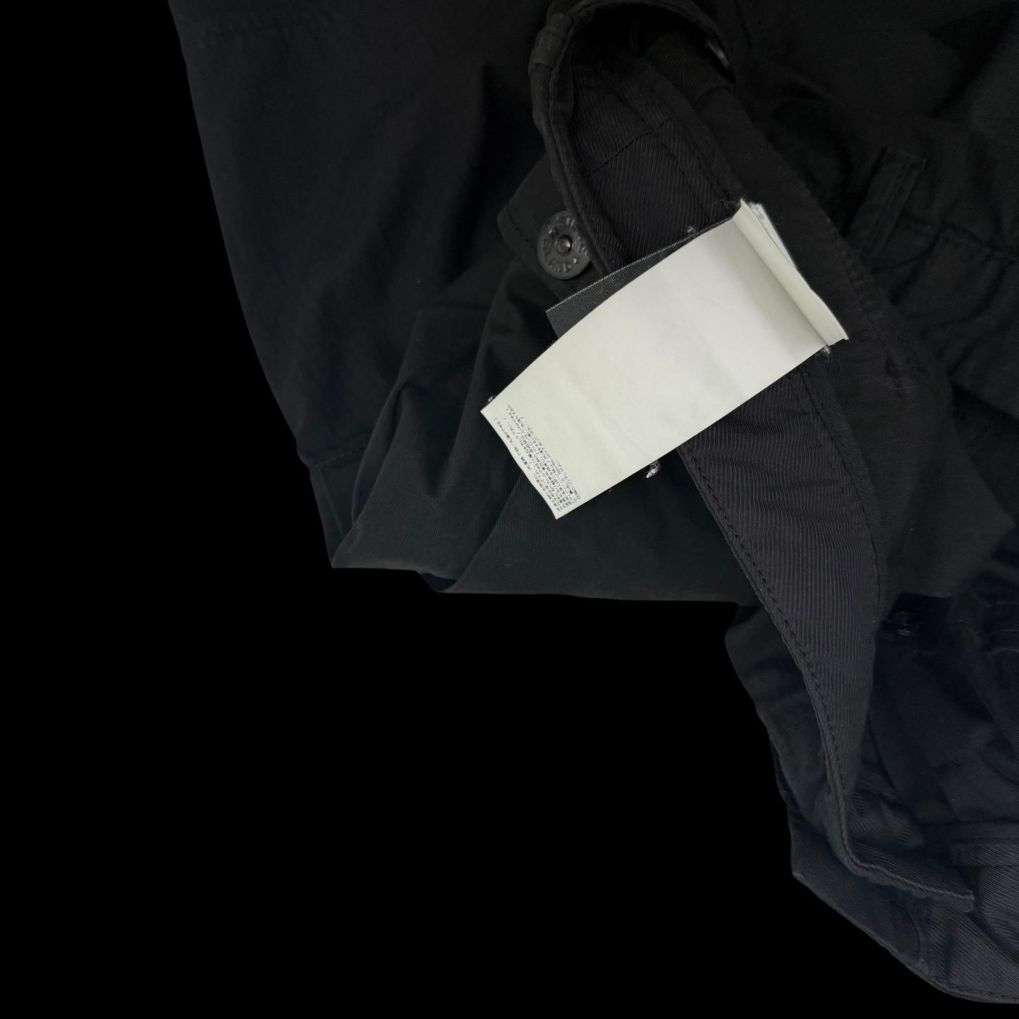 Stone Island Type RE-T Heavy Cotton-Ripstop Cargo Pants Black (Size 32”)