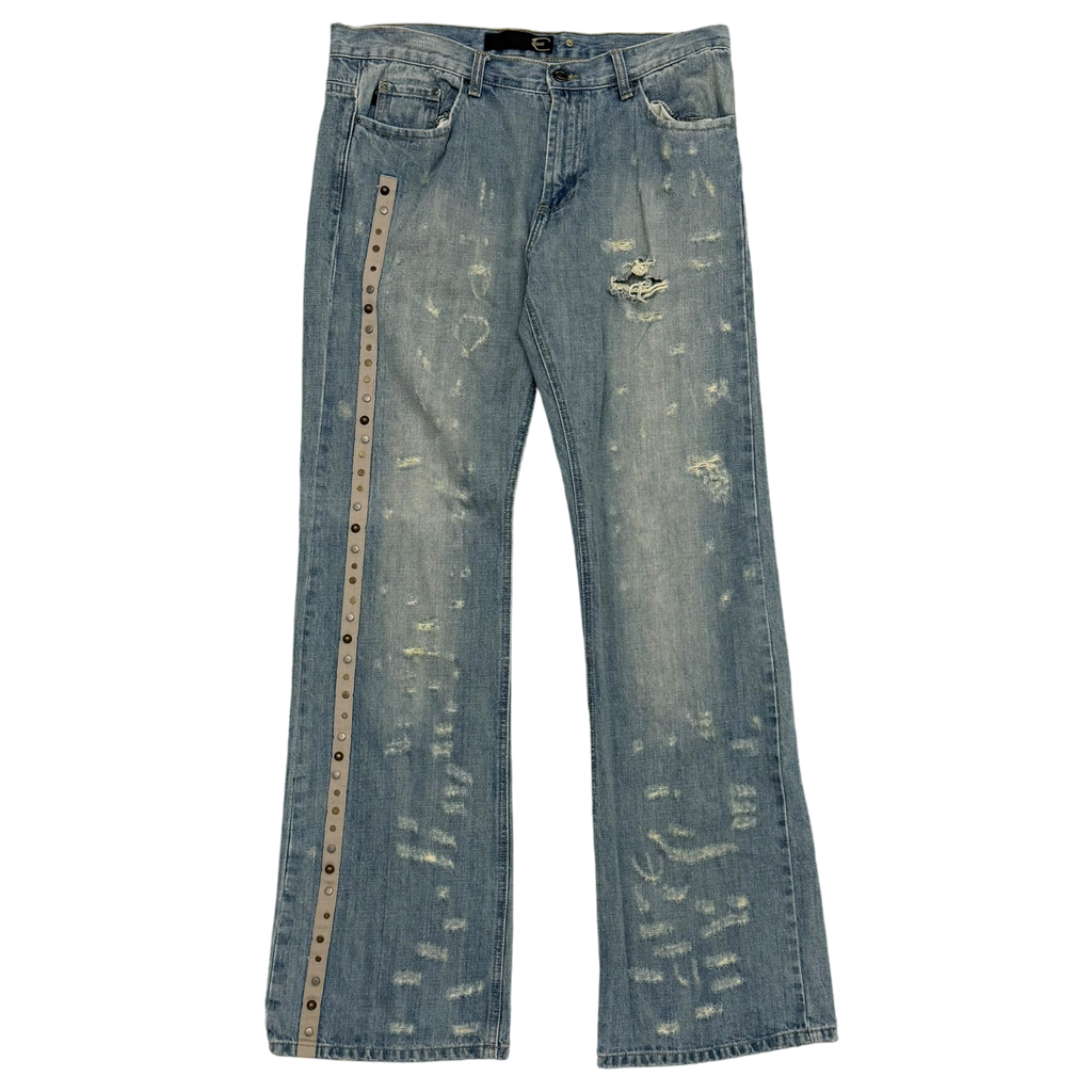 Cavalli 2000s Bootcut Distressed Jeans (Size 34”)