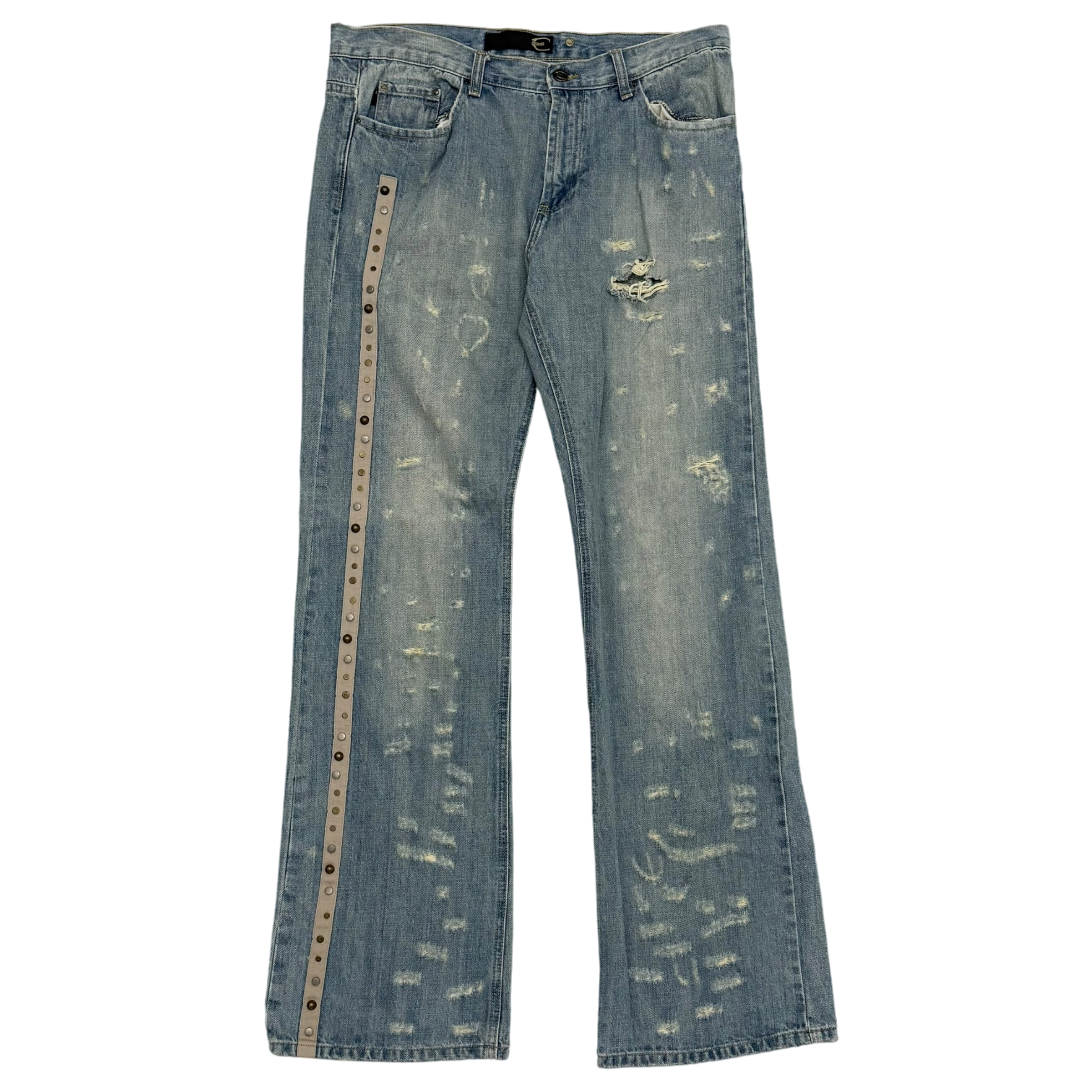 Cavalli 2000s Bootcut Distressed Jeans (Size 34”)
