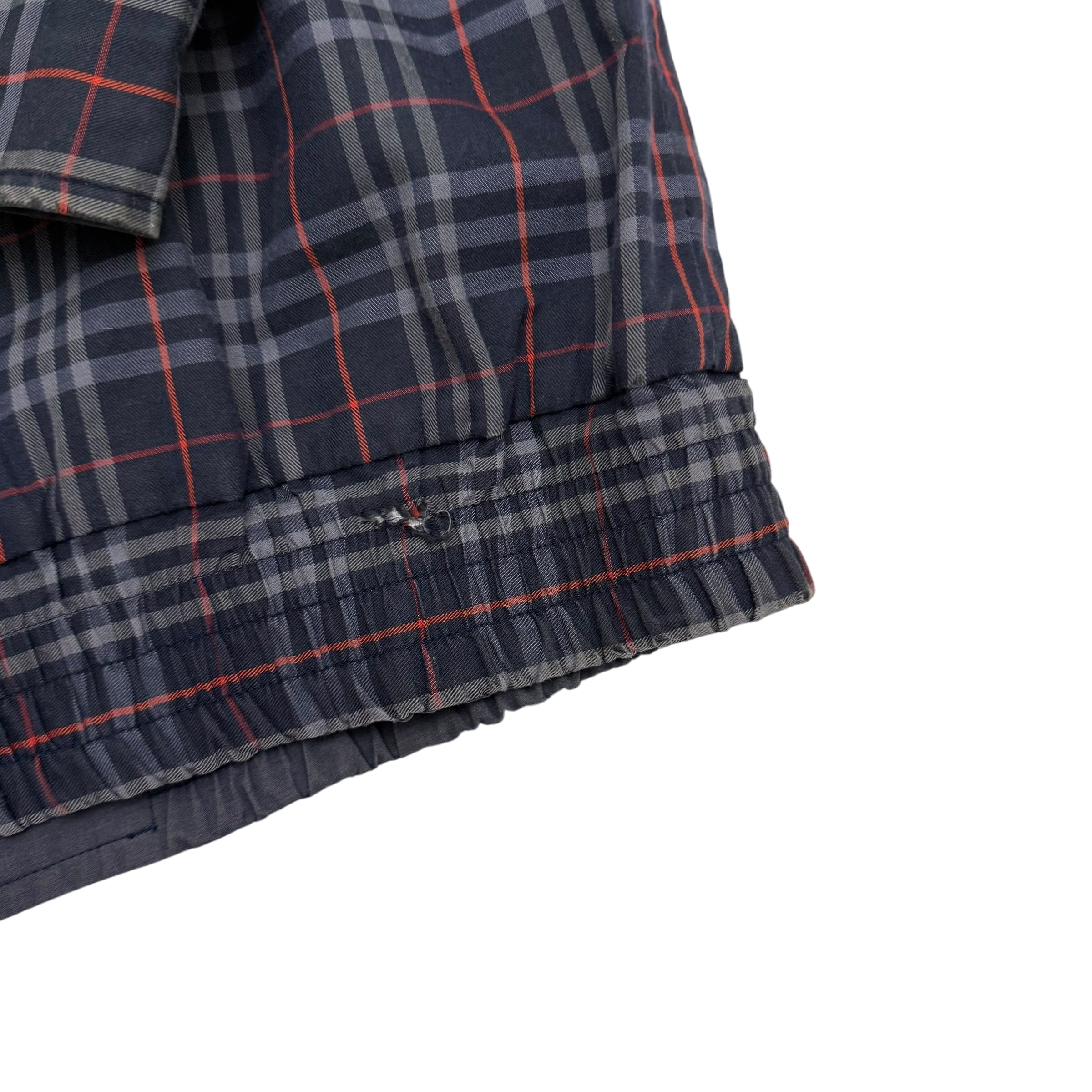 Burberry 90s Nova Check Reversible Harrington Jacket Navy (Fits M–L)