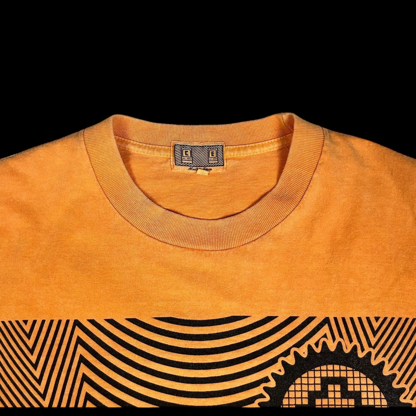 Cav Empt Overdye Ziggurat Ripple T-Shirt Orange (Size M)