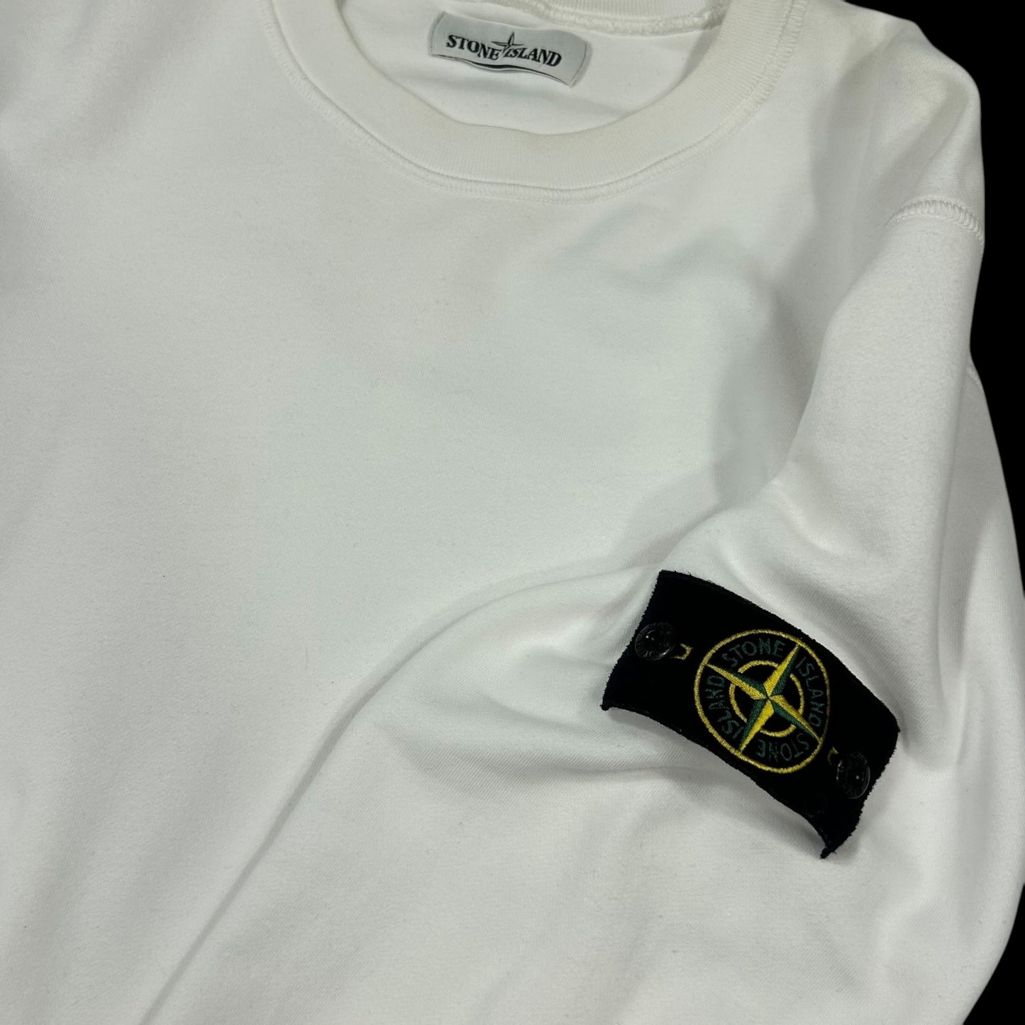 Stone Island Crewneck Sweater White (Fits M/L)