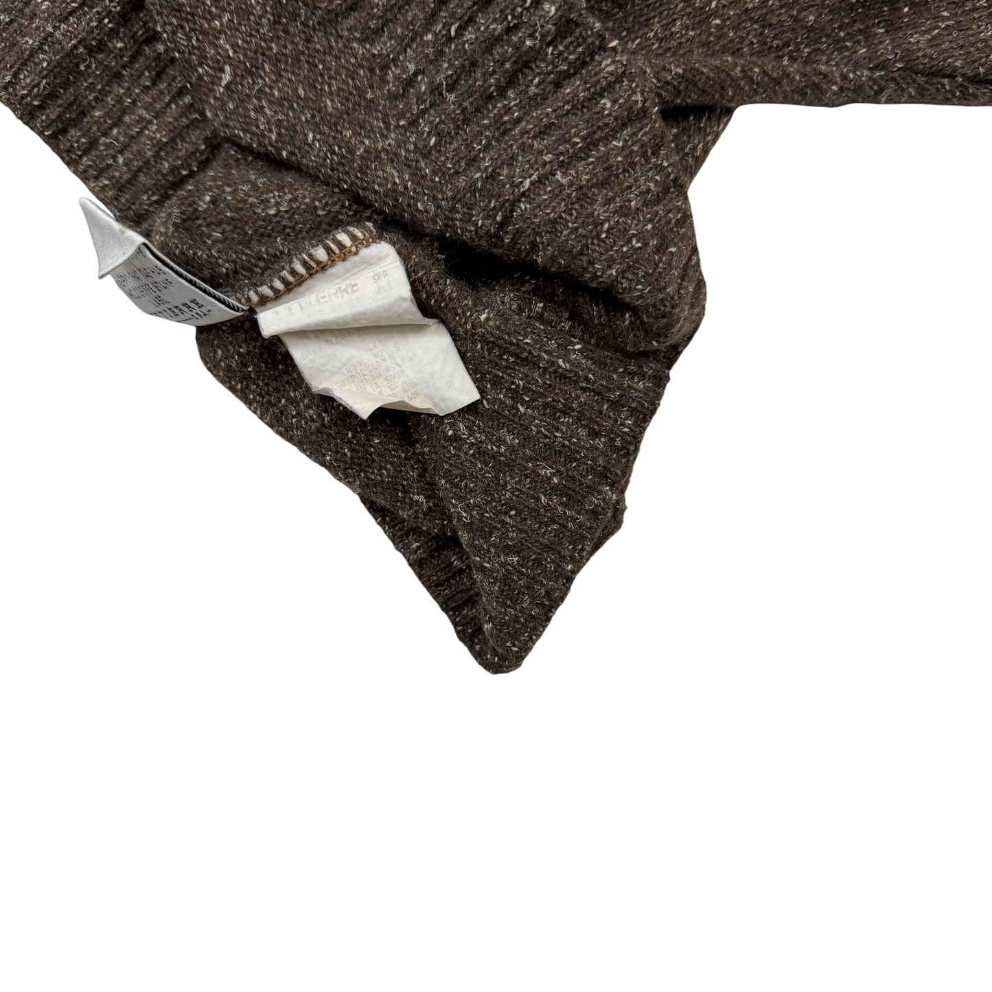 Versace 90s Medusa Logo Embroidered Wool Sweatshirt Brown (Size XL)