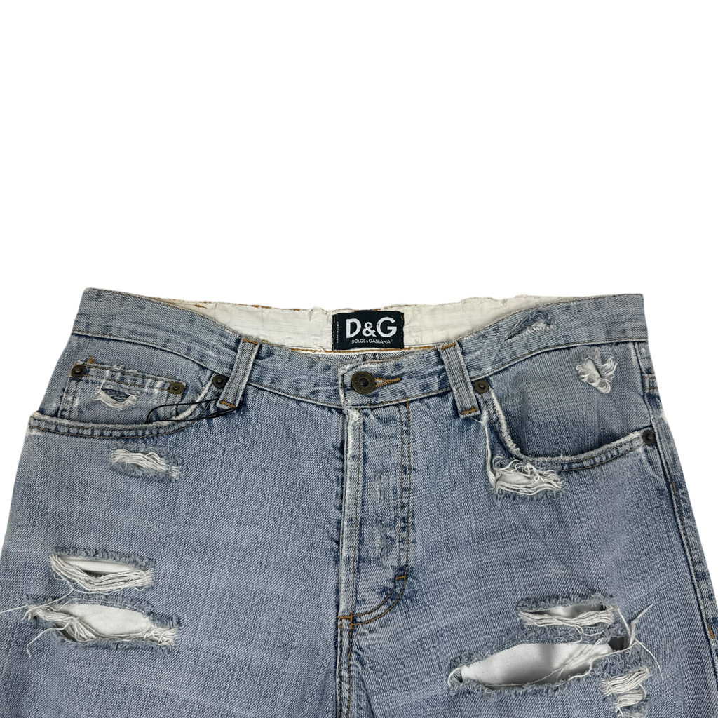 Dolce & Gabbana 00s Ripped Jeans (Size 32”)