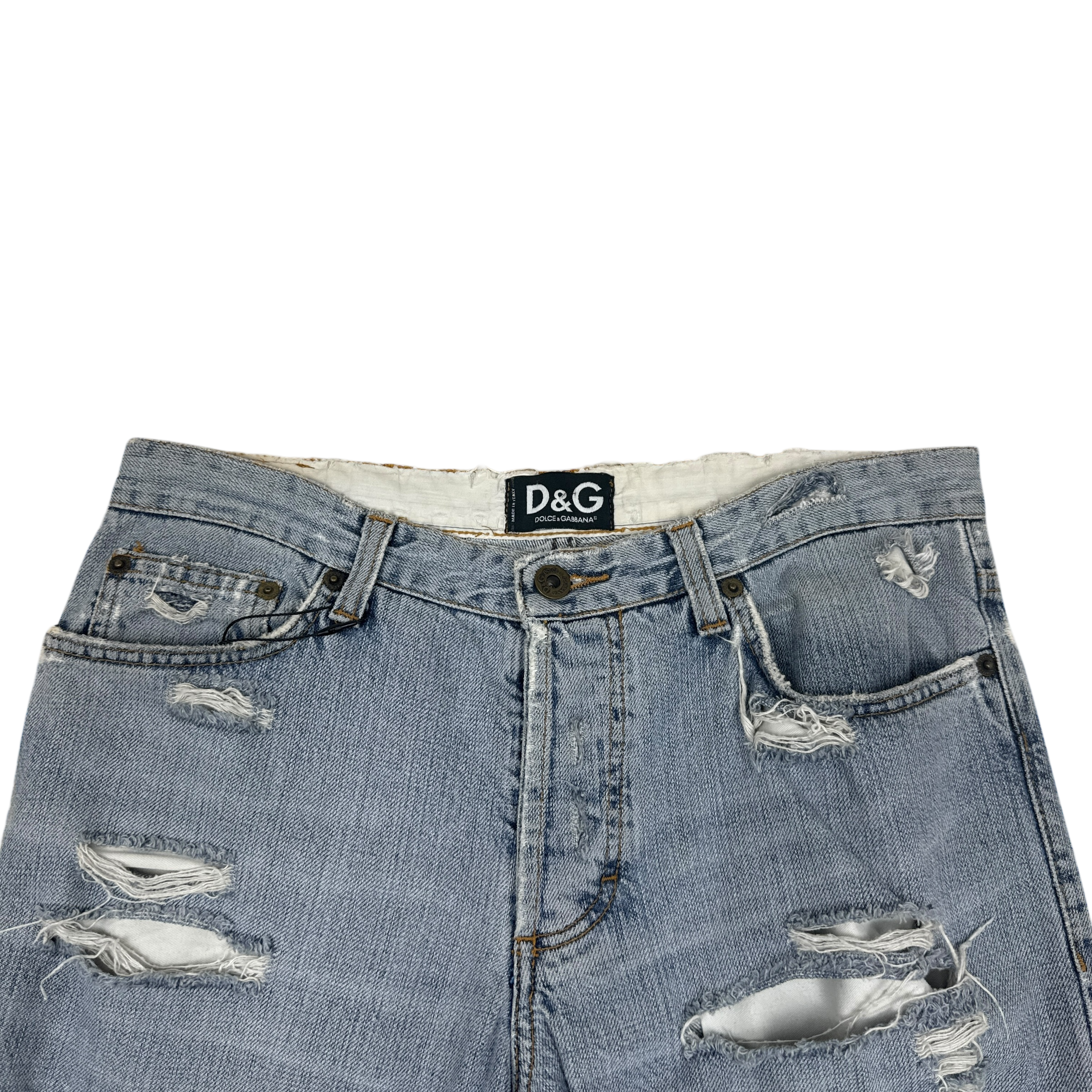 Dolce & Gabbana 00s Ripped Jeans (Size 32”)