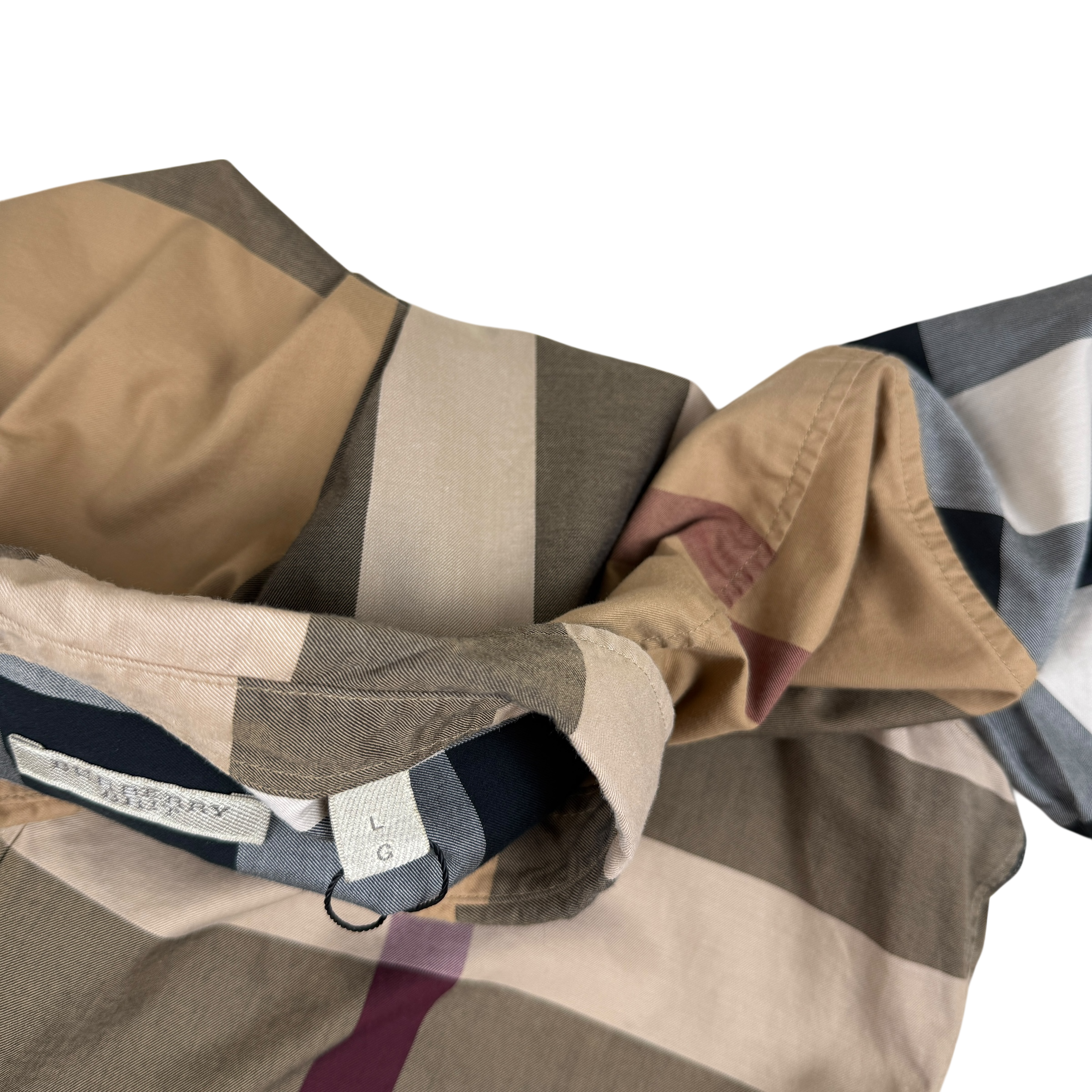 Burberry Nova Check Short Sleeve Shirt (Size L)