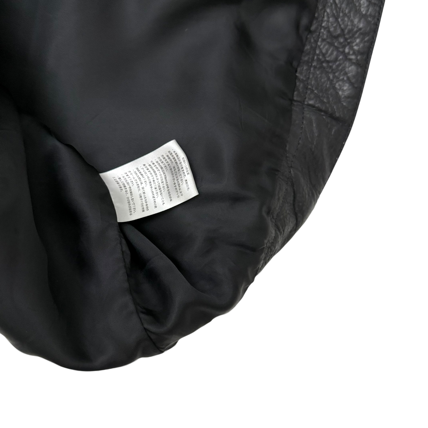 Nöte Contrast Over Trench Leather Jacket Black (Fits M-XL)