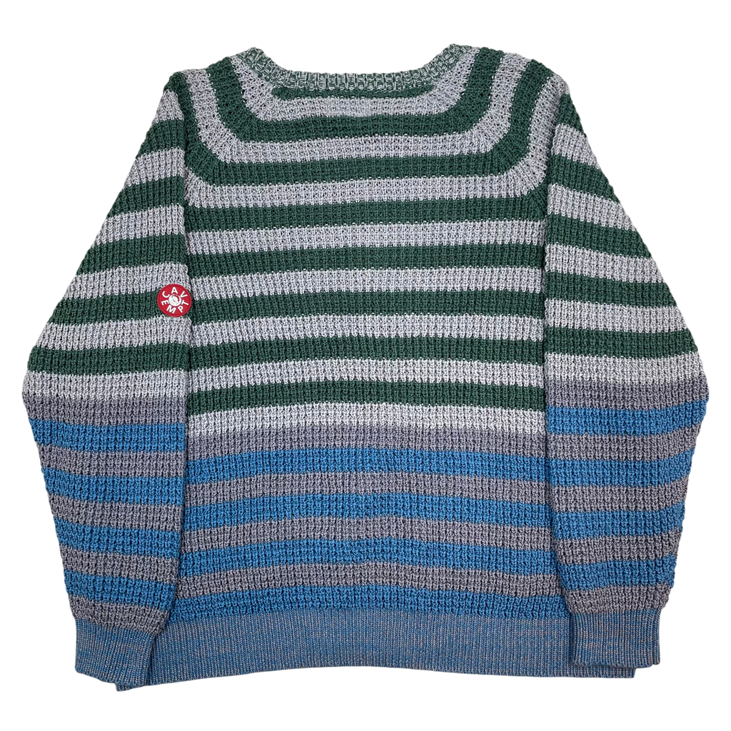 Cav Empt AW18 Striped Waffle Knit Crewneck Sweatshirt Multicolour (Fits L-XL)