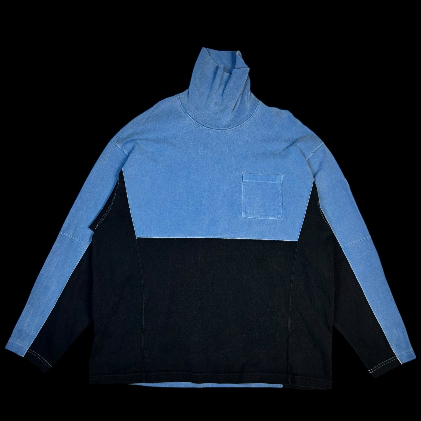 Cav Empt Turtle Neck Sweater Blue / Black (Size XL)