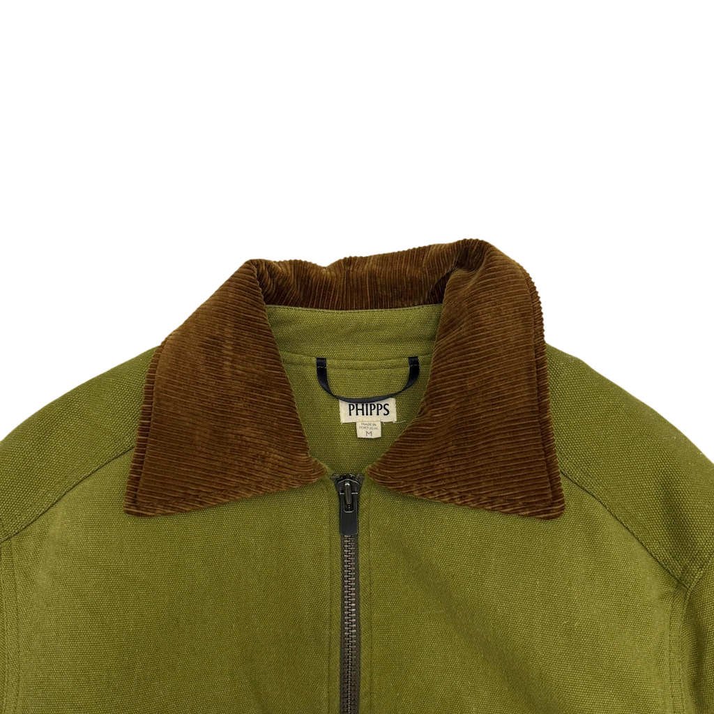Phipps FW18 Hemp Blend Workwear Jacket Green / Brown (Fits M-L)