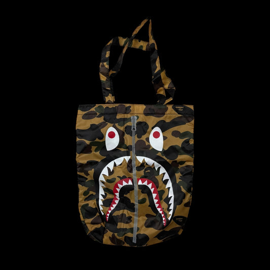 BAPE (A Bathing Ape) 1st Camo Shark Tote Bag