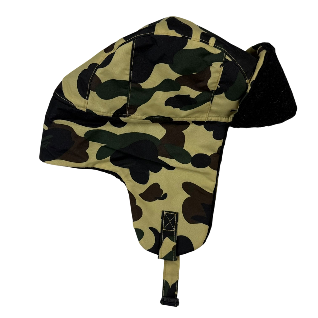 Bape(A Bathing Ape) 1st Camo Boa Trooper Cap Yellow