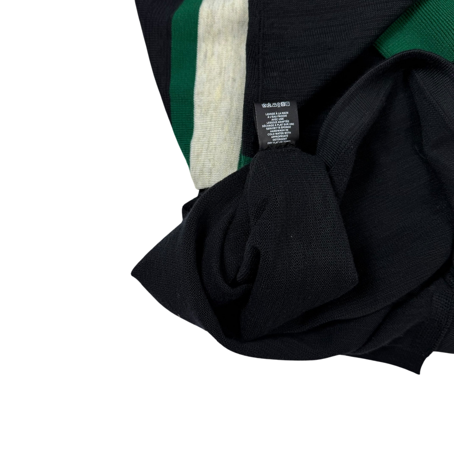 Isabel Marant Etoile Kingston 38-Intarsia Sweatshirt Black / Green (fits M)