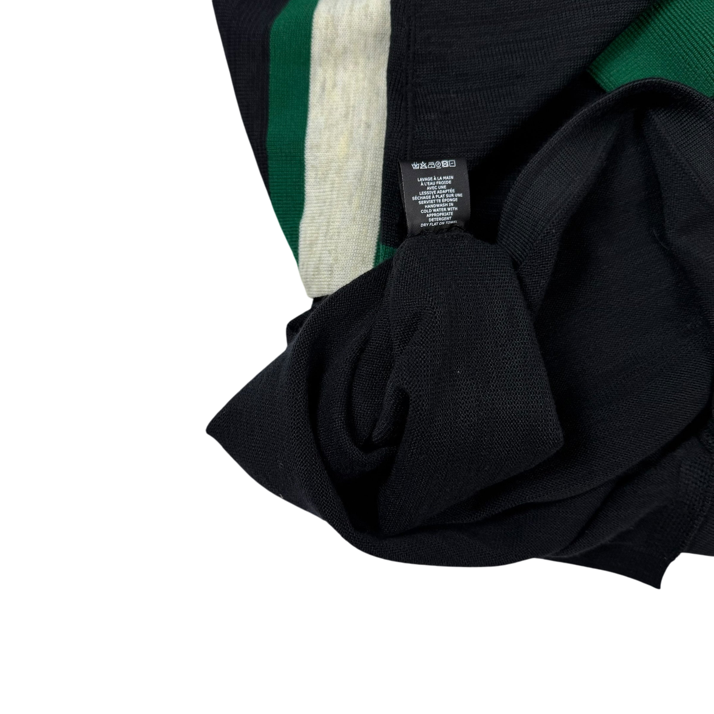 Isabel Marant Etoile Kingston 38-Intarsia Sweatshirt Black / Green (fits M)