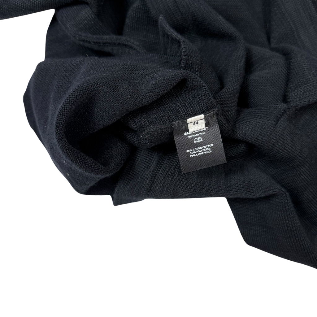 Isabel Marant Etoile Kingston 38-Intarsia Sweatshirt Black / Green (fits M)