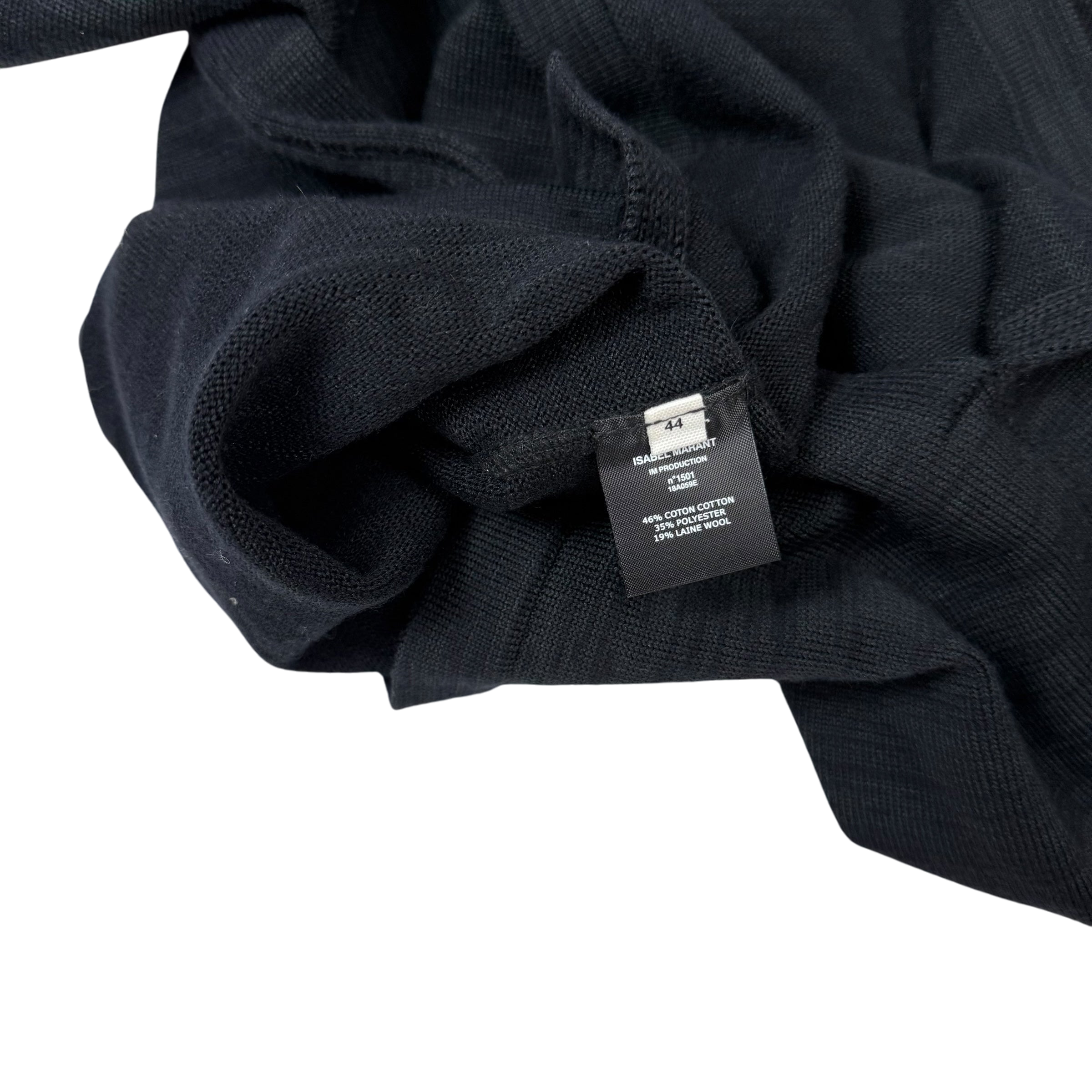 Isabel Marant Etoile Kingston 38-Intarsia Sweatshirt Black / Green (fits M)