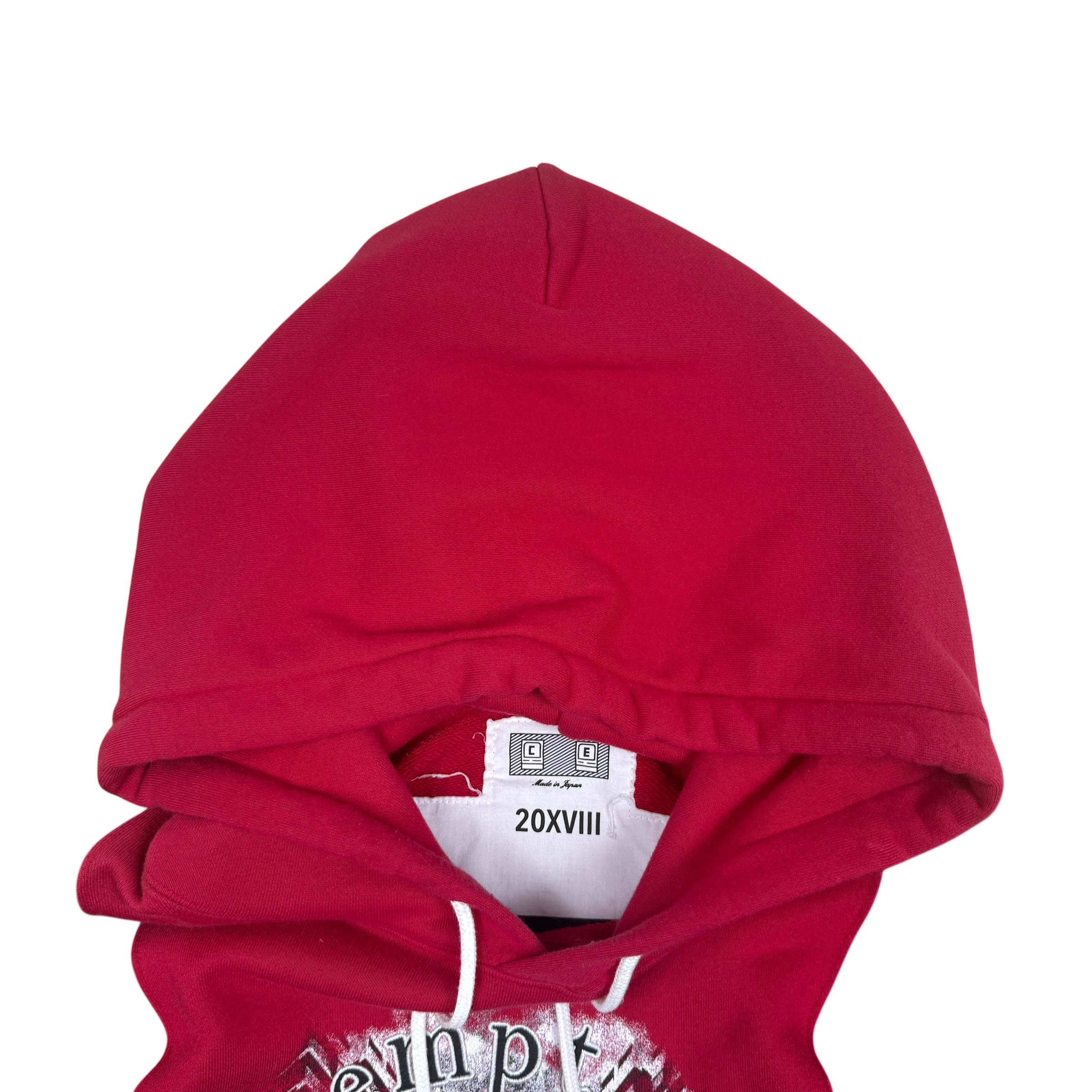 Cav Empt 2018 Ribbed Panel Hoodie Red (Fits L-XL)