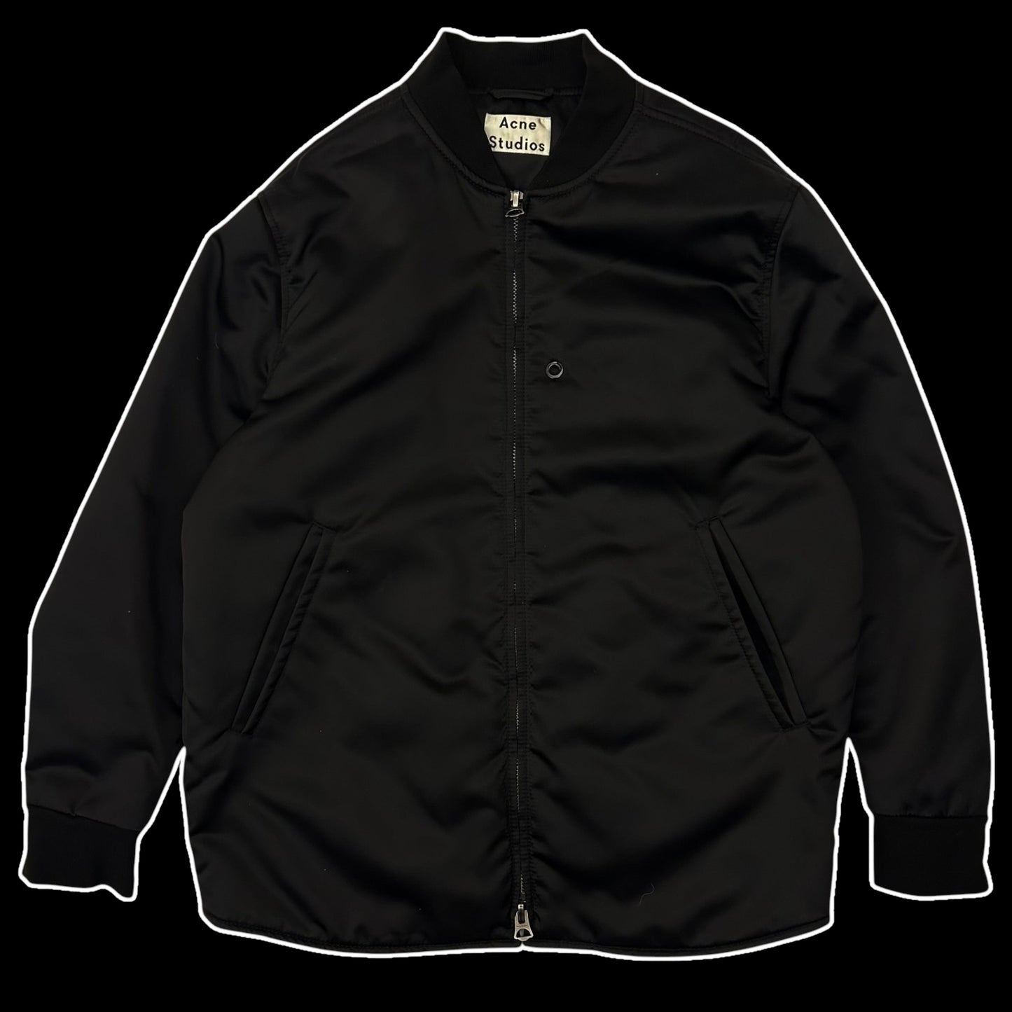 Acne Studios Nylon Matt Bomber Jacket Black (Fits M)