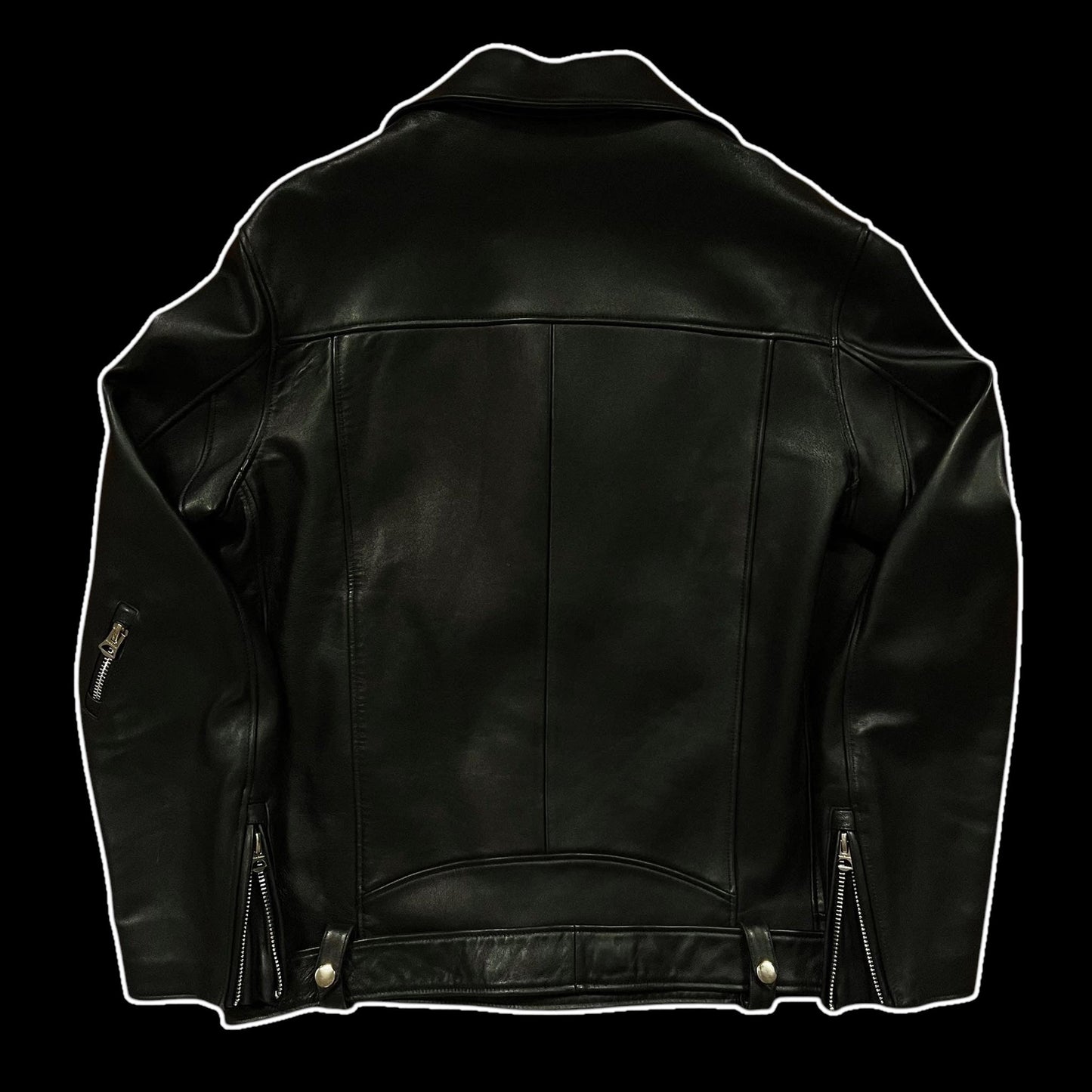 AW17 Acne Studios Nate Clean Black Leather Jacket (Fits L)