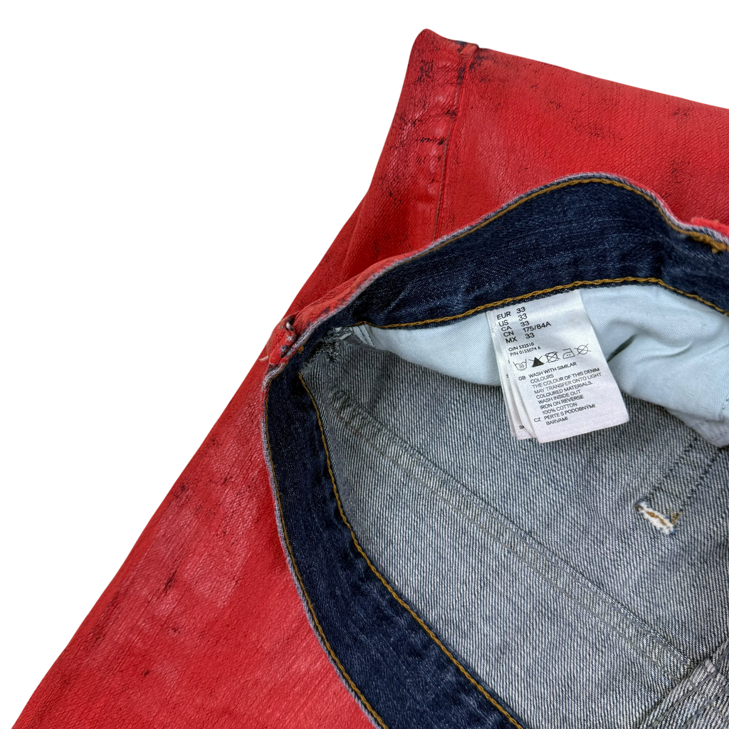 Maison Margiela x H&M 2012 Painted Jeans Red (Size 33”)
