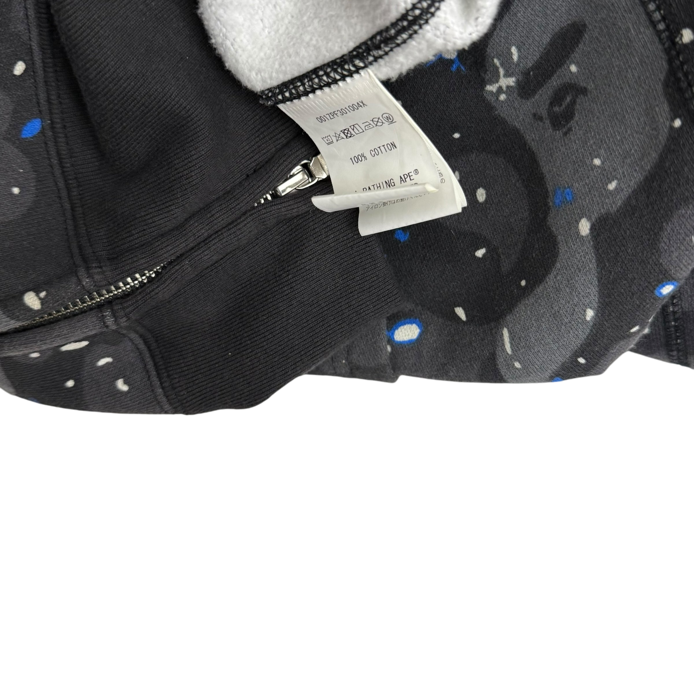 BAPE (A Bathing Ape) Space Camo Shark Hoodie Black/Grey (Fits XL)