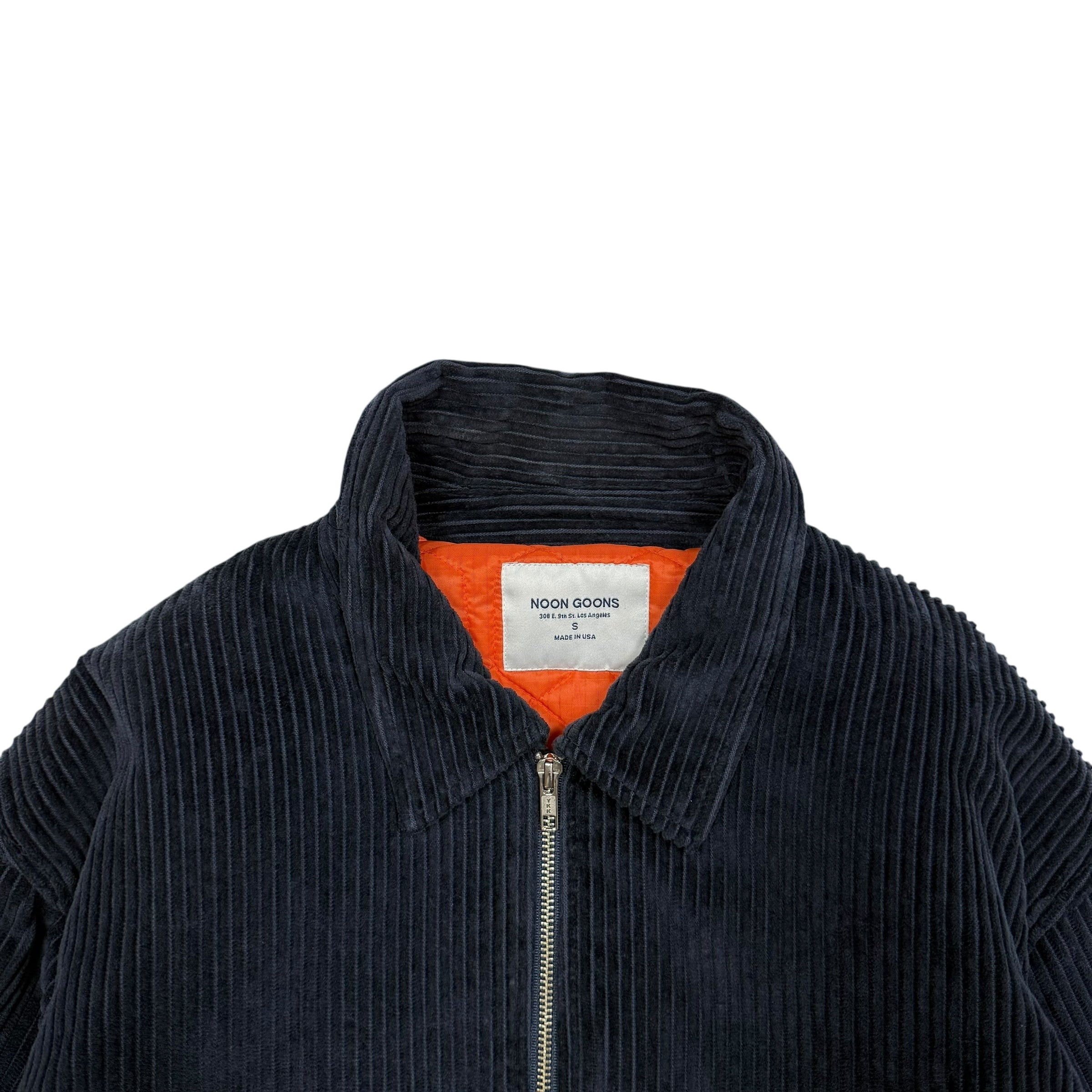 Noon Goons Rudeboy Oversized Corduroy Bomber Jacket Navy (Fits S–M)