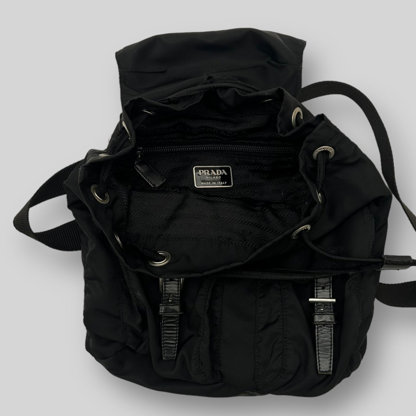 Prada Tessuto Nylon Backpack Black