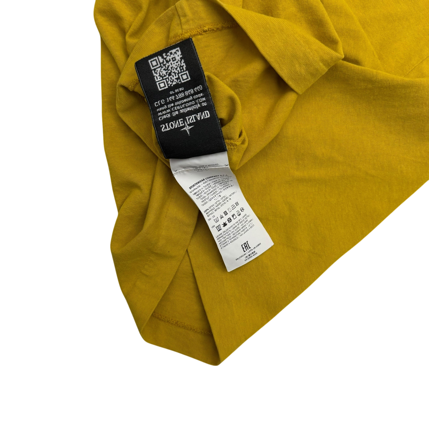 Stone Island 3M Reflective Short Sleeve T-Shirt Yellow (Size L)